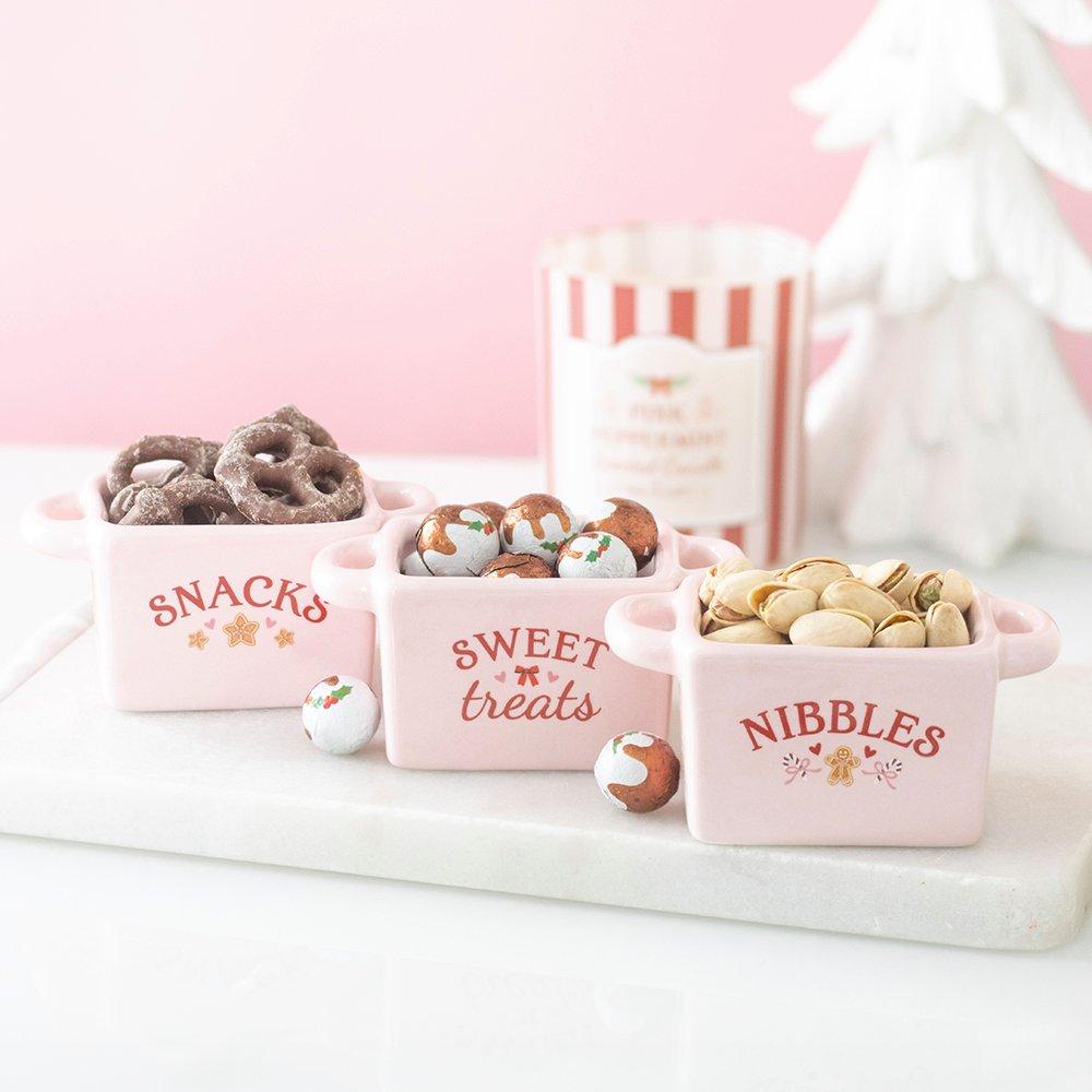 White - Something Different - Set of 3 Sugarplum Bakery Snack Bowls - 1