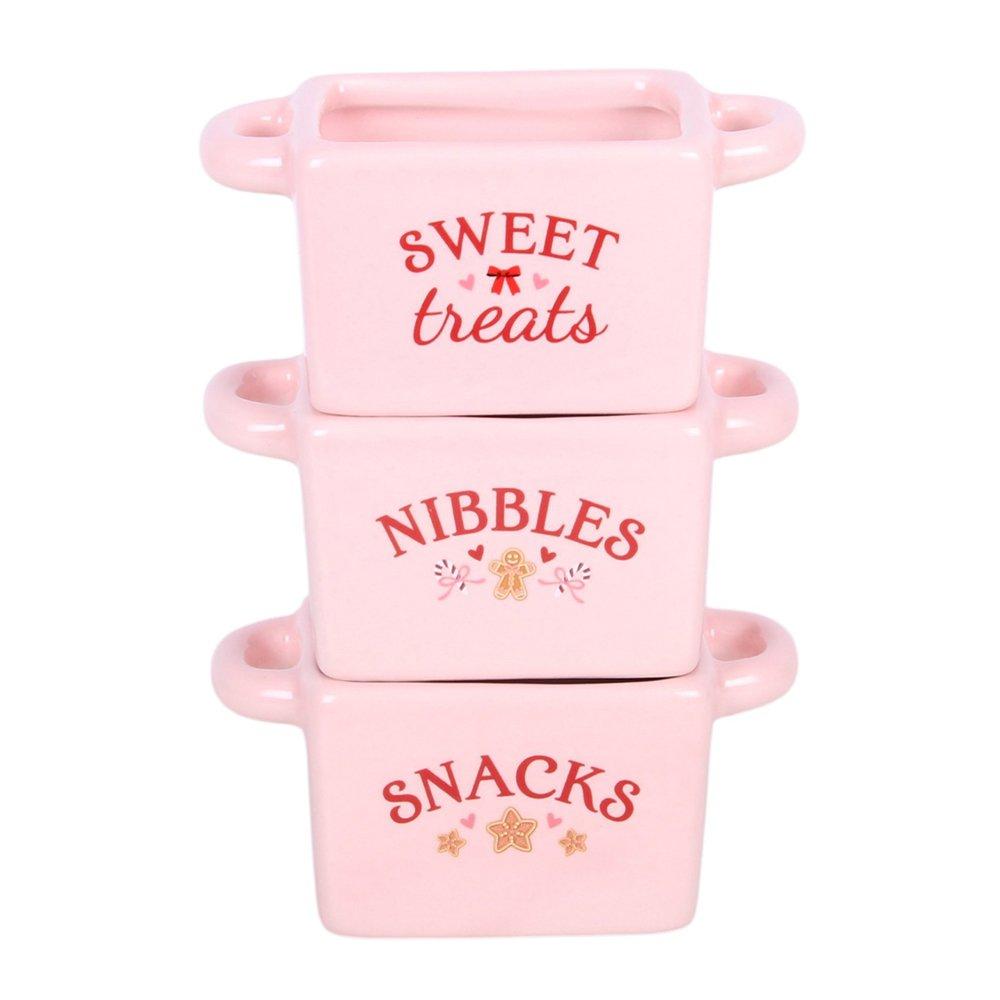 White - Something Different - Set of 3 Sugarplum Bakery Snack Bowls - 2