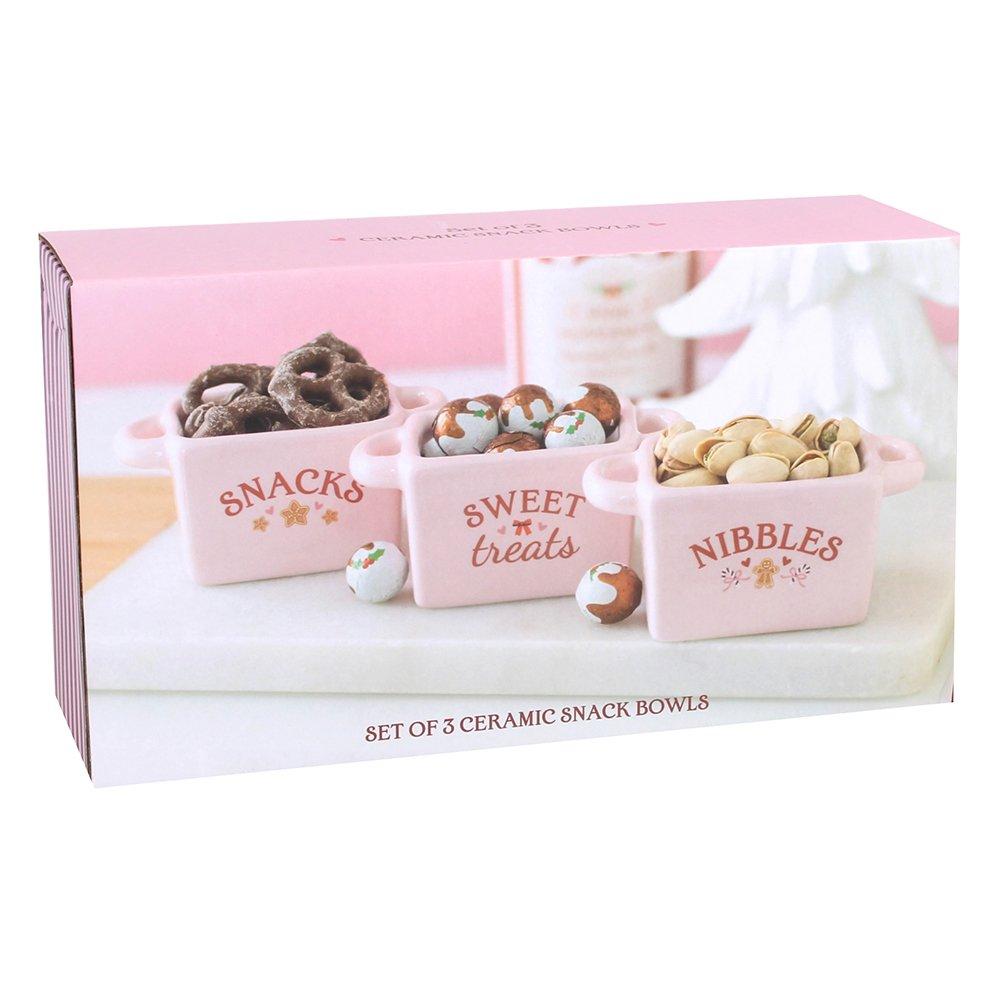 White - Something Different - Set of 3 Sugarplum Bakery Snack Bowls - 5