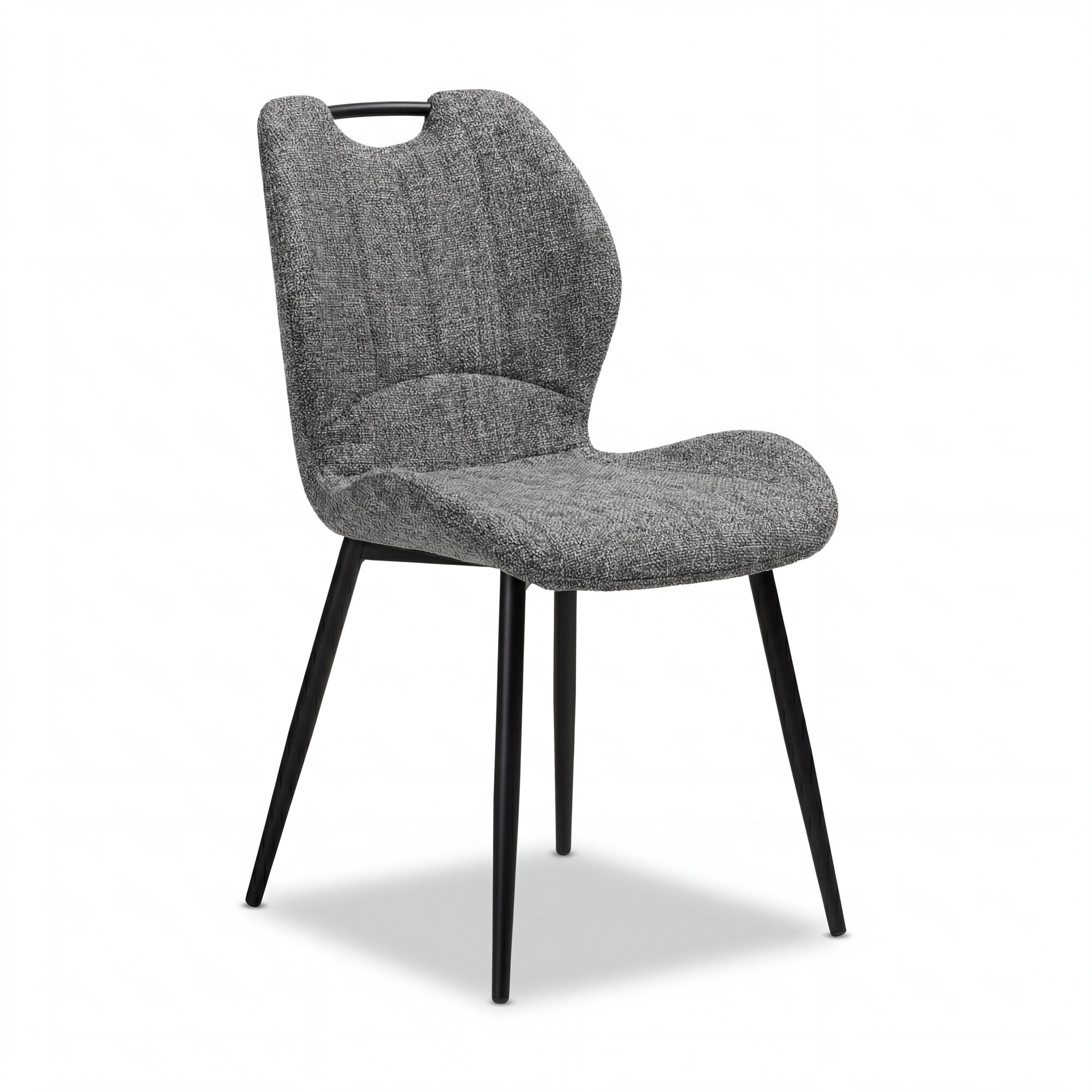 Graphite Grey - Shankar - Set of 4 Westbury Upholstered Dining Chairs - 2