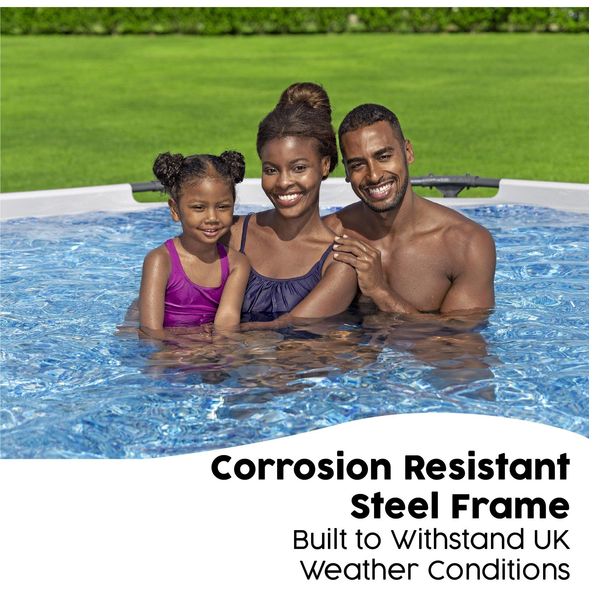 White - Bestway - 12 x 30 Steel Pro Max Frame Pool Set - 5