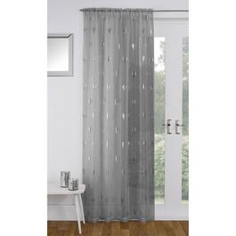 Tyrone Textiles Birch Metallic Tree Print Linen Look Voile Panel