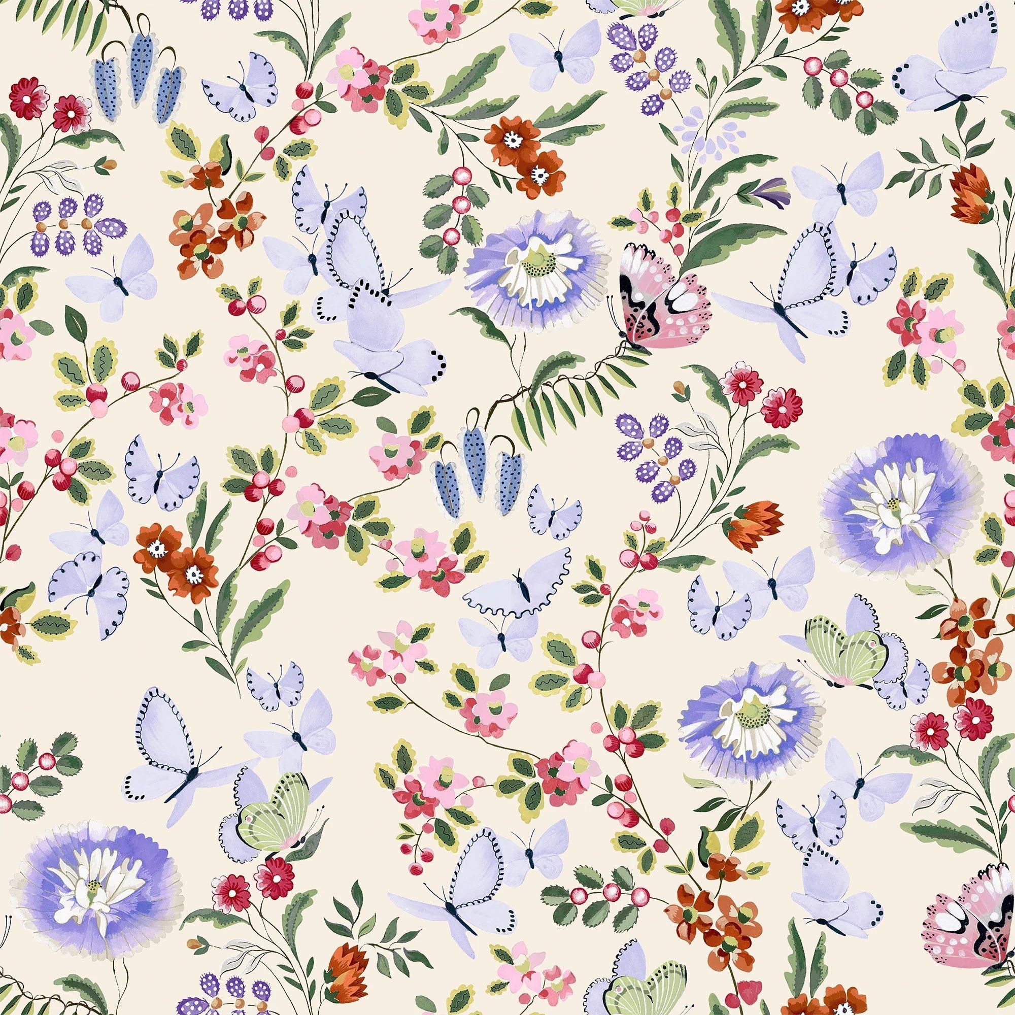 Spring - Cath Kidston - Butterfly Dance Spring Wallpaper - 1