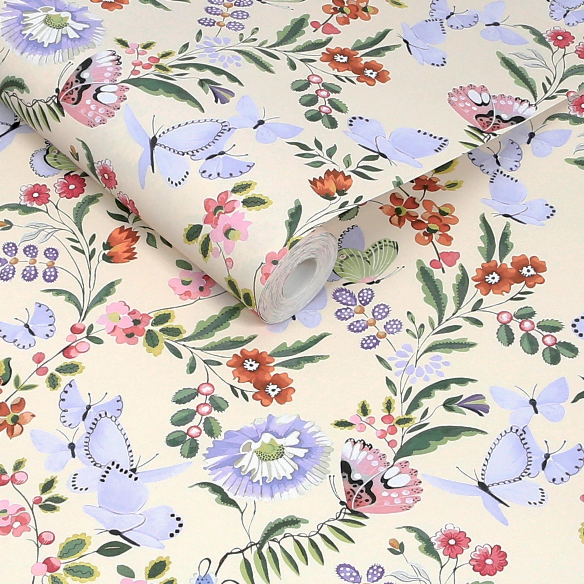 Spring - Cath Kidston - Butterfly Dance Spring Wallpaper - 3