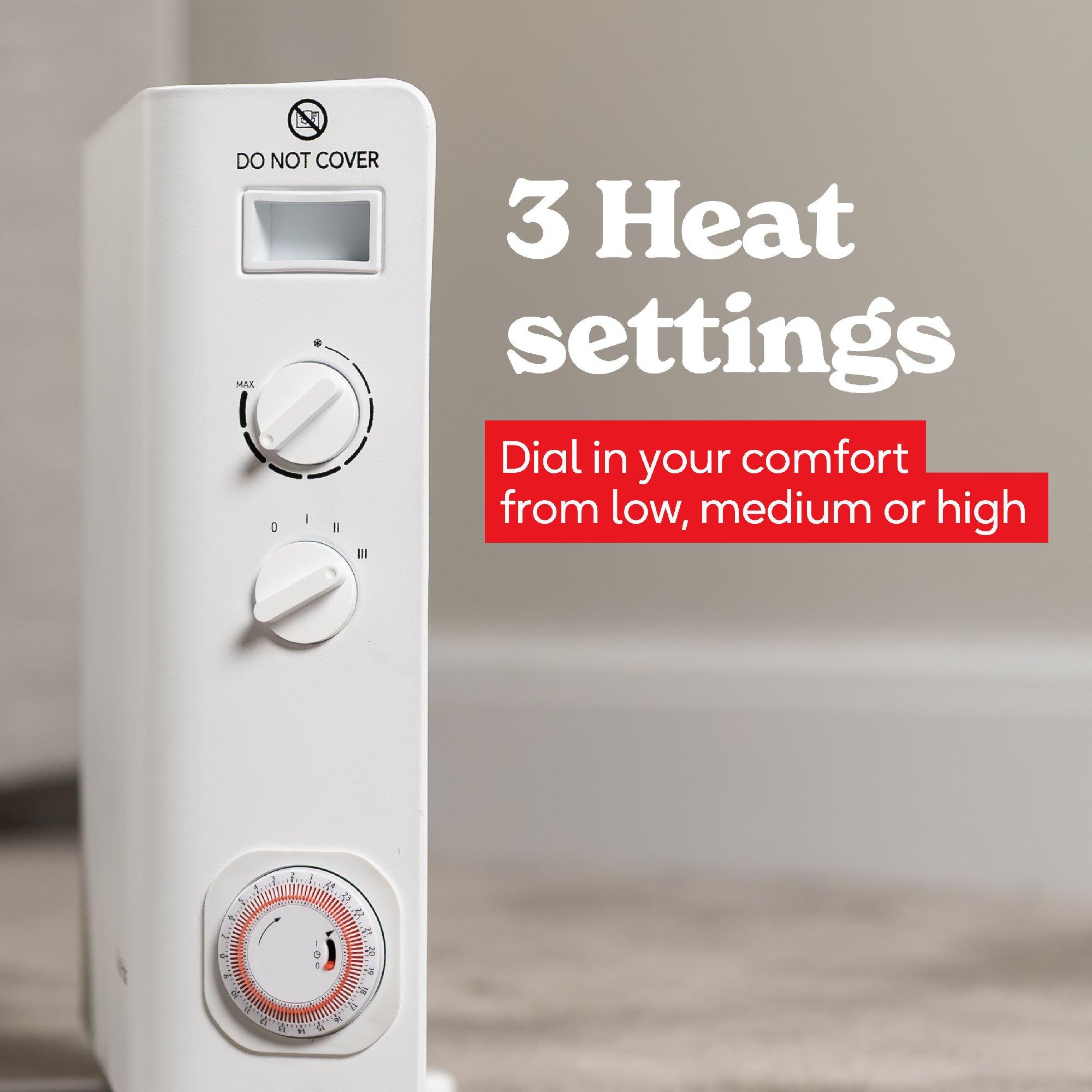 White - Russell Hobbs - RHCVH6002W Convection Heater with Timer in White - 5