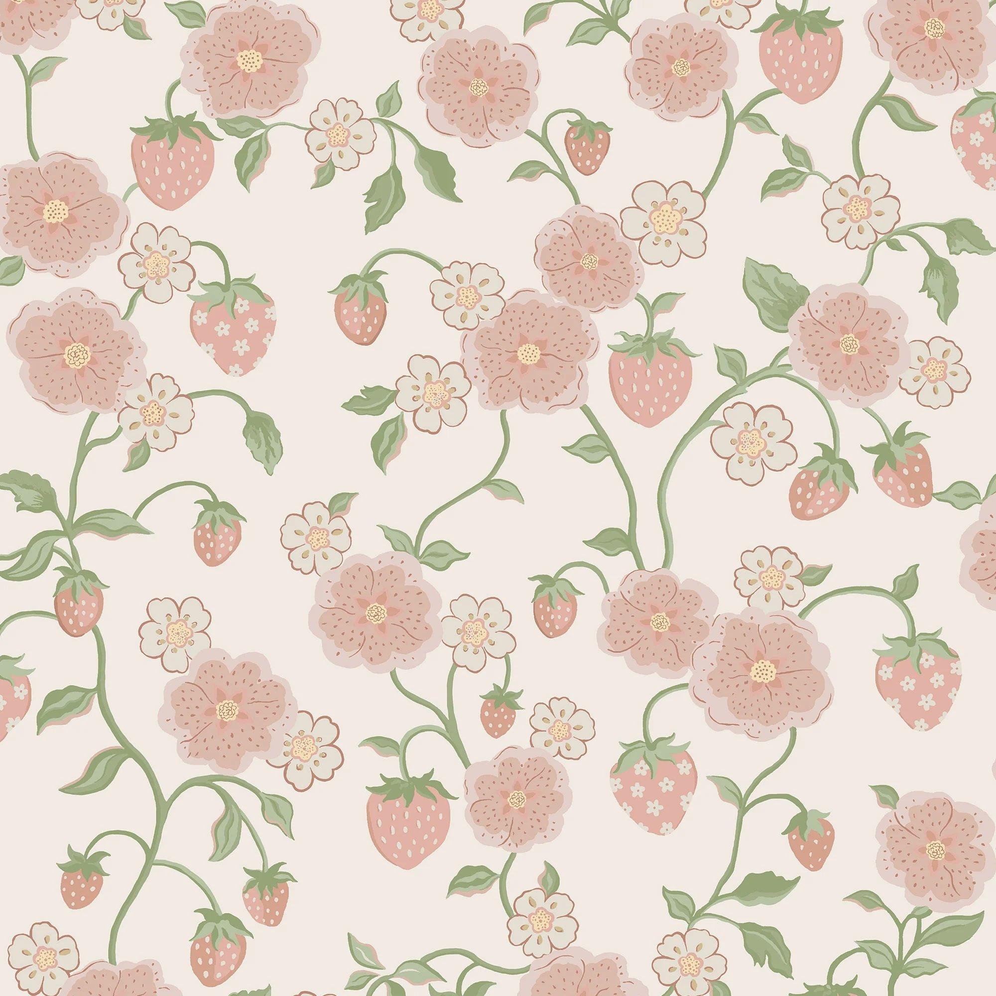 Pink - Cath Kidston - Strawberry Pink Wallpaper - 1