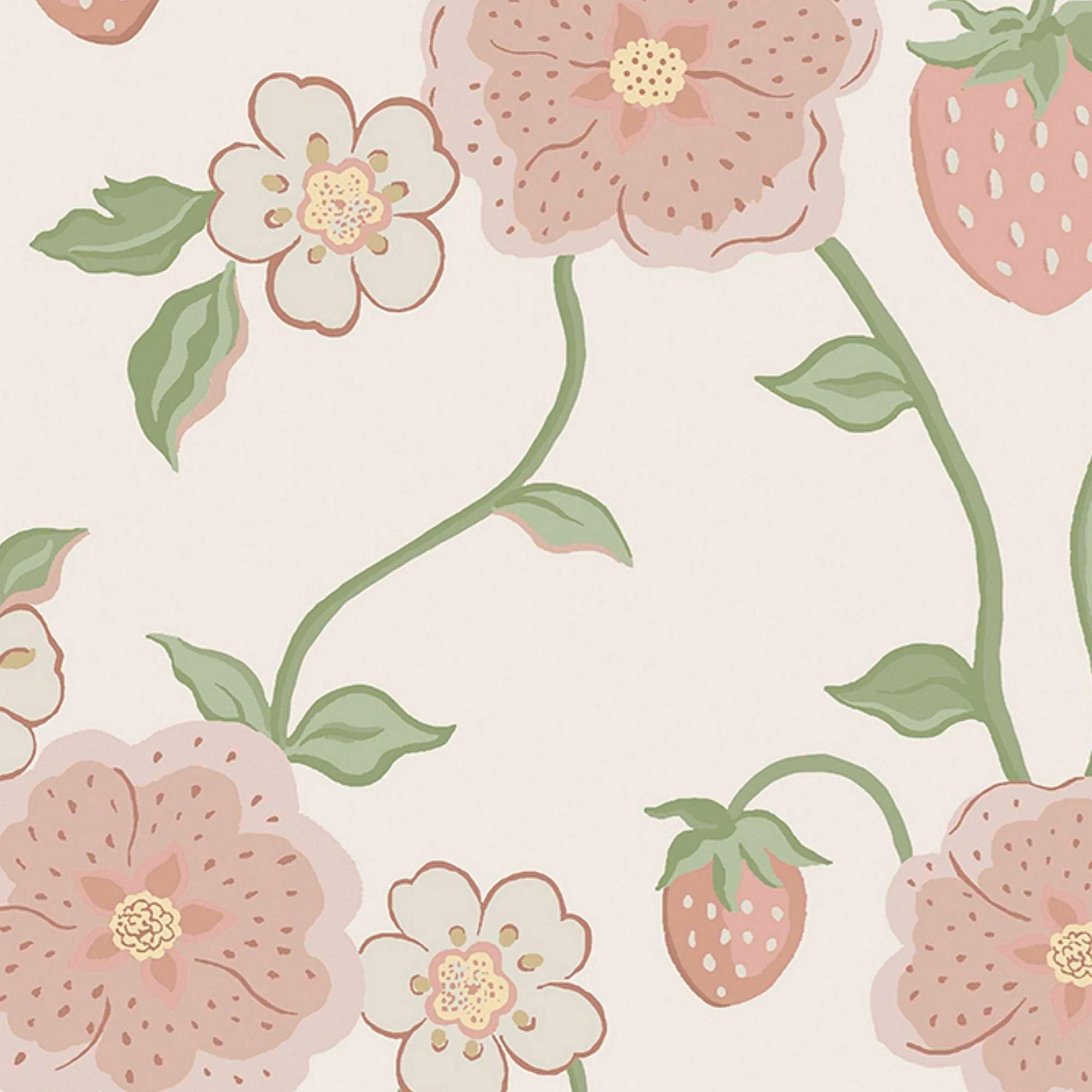 Pink - Cath Kidston - Strawberry Pink Wallpaper - 4