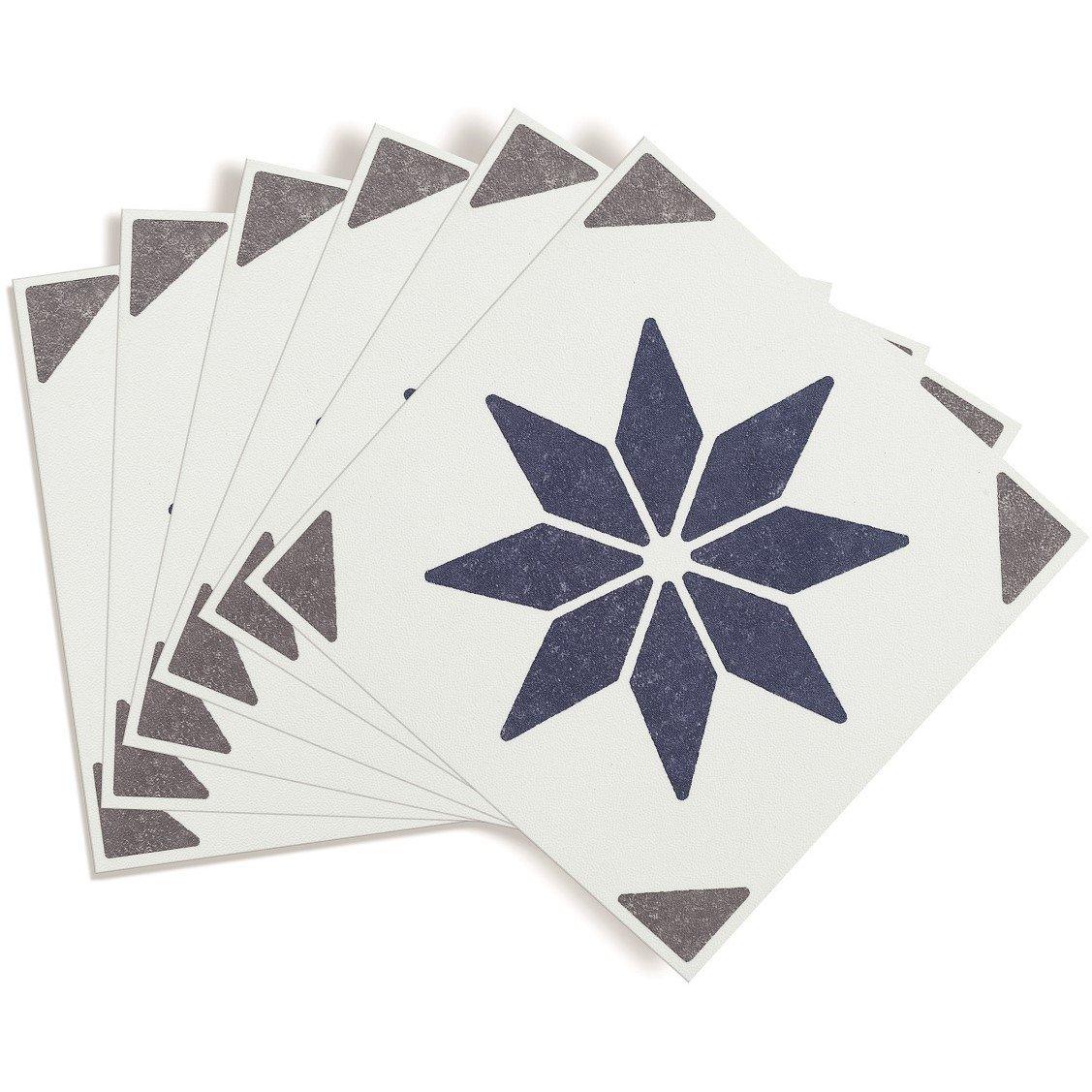 Blue - D C Fix - Self Adhesive Vinyl Wall Tiles Alia Blue - 1