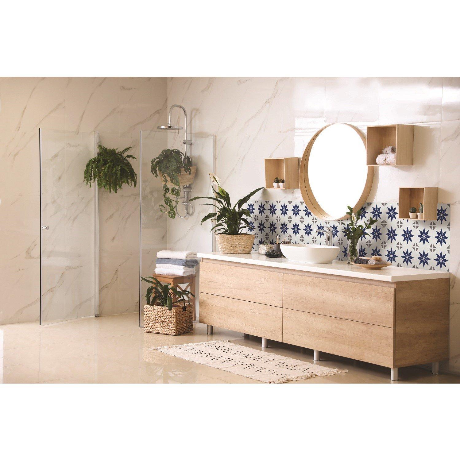 Blue - D C Fix - Self Adhesive Vinyl Wall Tiles Alia Blue - 2