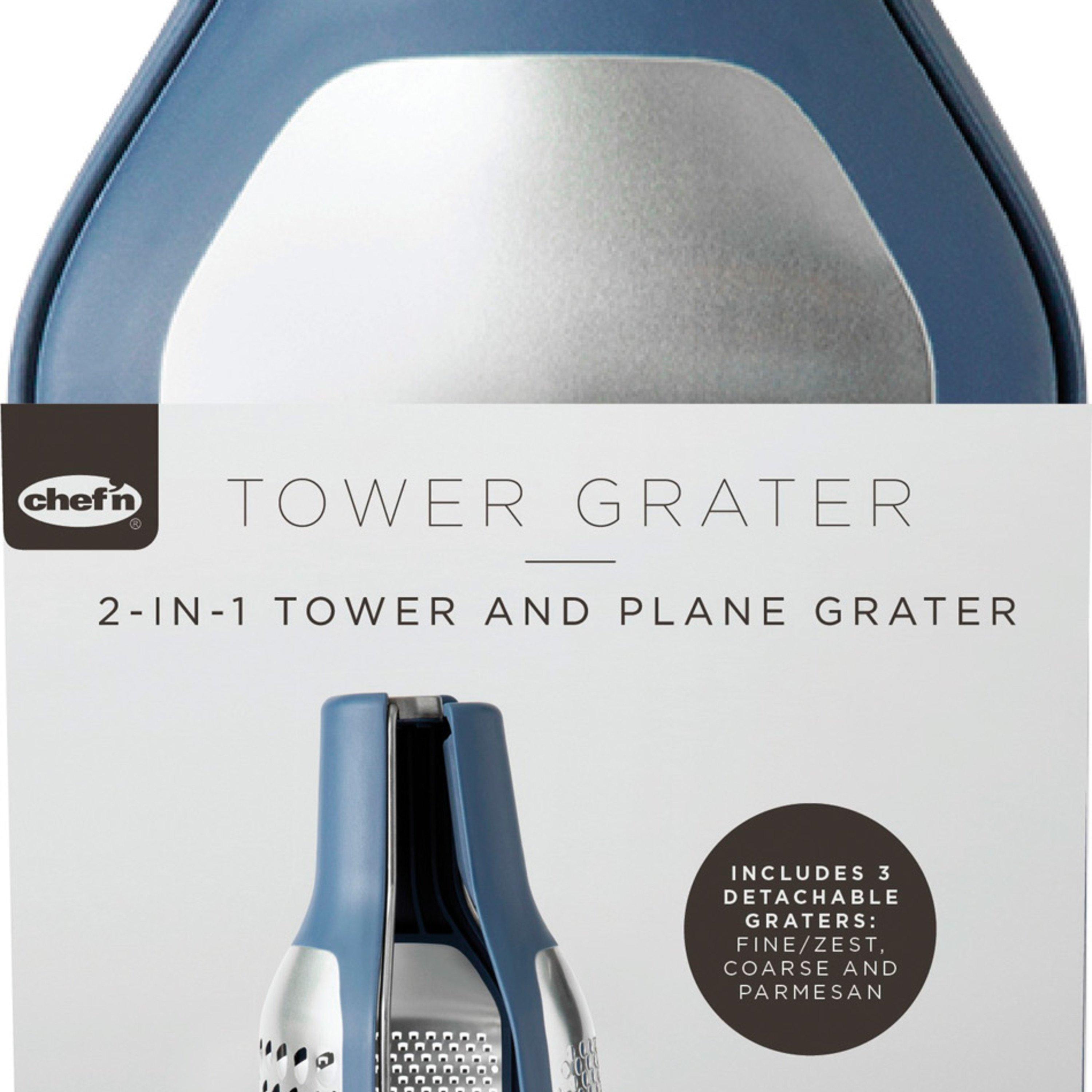 Blue - Chef'n - Chefn Tower and Plane Two-In-One Grater Sleeved - 6