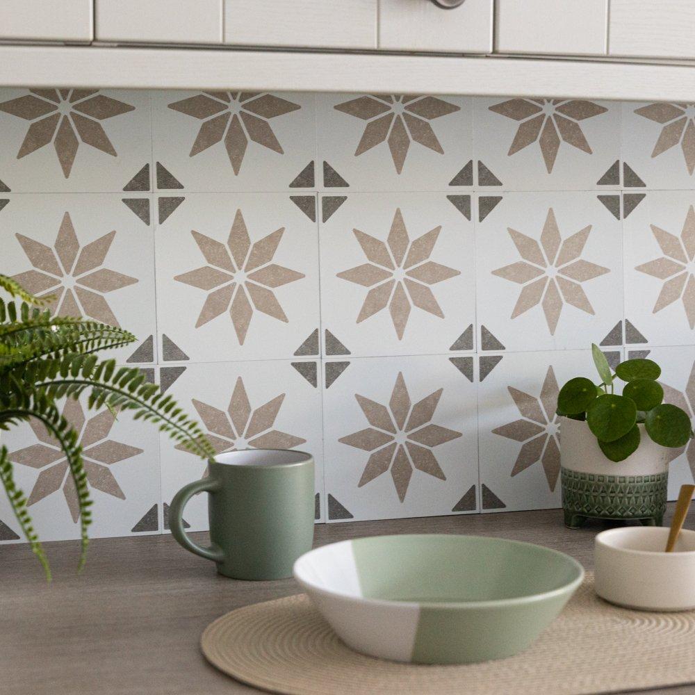 D C Fix  Self Adhesive Vinyl Wall Tiles Alia Natural - 0.42 SQM