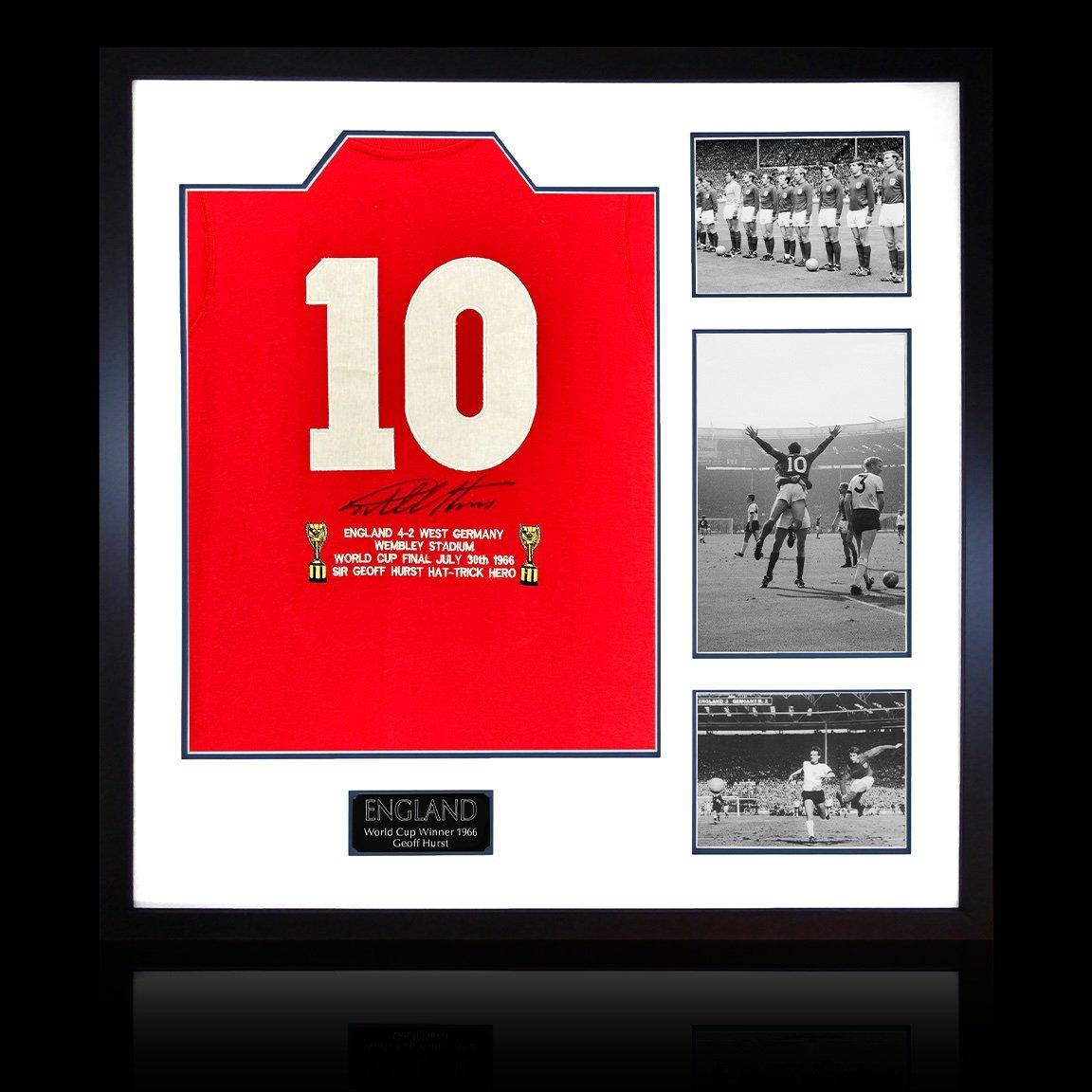 White - The Fan Cave - Geoff Hurst Signed England Shirt '66 Elite Frame - 1