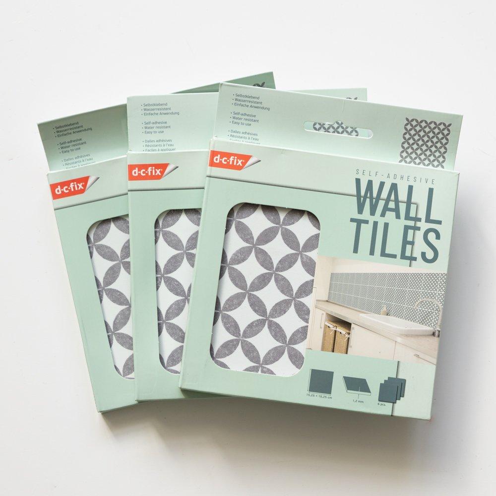 Grey - D C Fix - Self Adhesive Vinyl Wall Tiles Amira Grey - 2