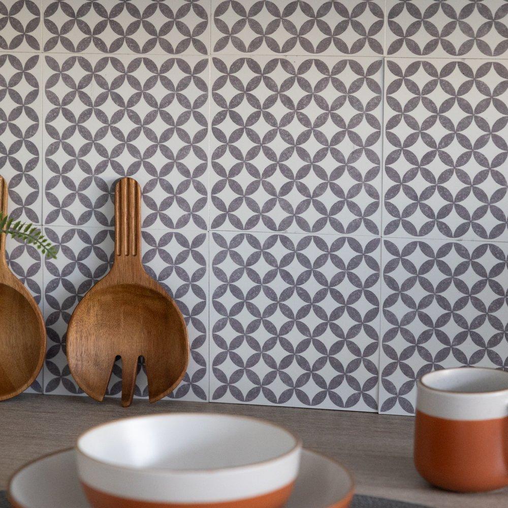 Grey - D C Fix - Self Adhesive Vinyl Wall Tiles Amira Grey - 3