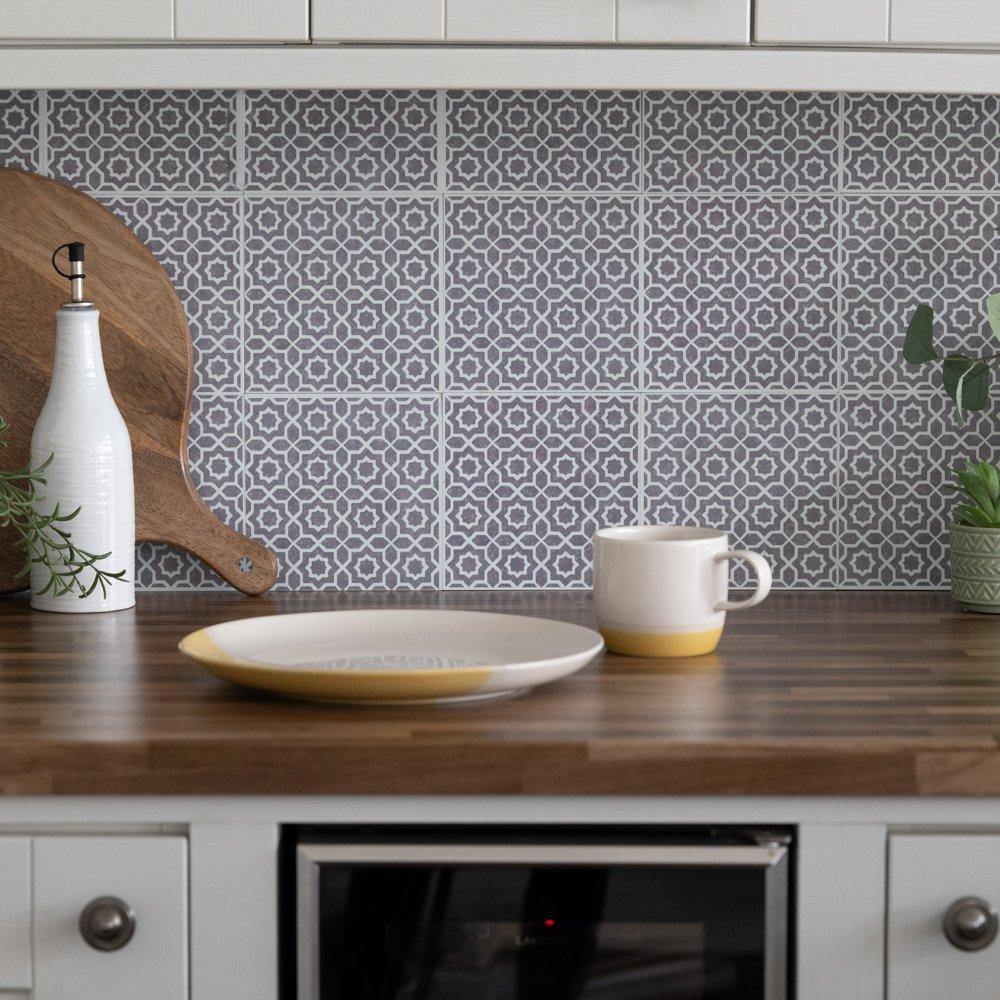 Grey - D C Fix - Self Adhesive Vinyl Wall Tiles Lina Grey - 1