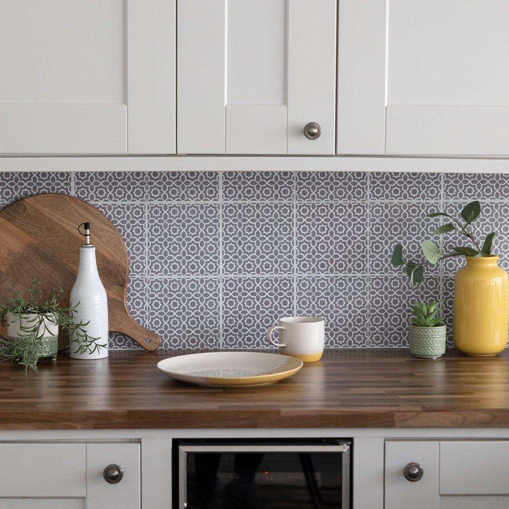 Grey - D C Fix - Self Adhesive Vinyl Wall Tiles Lina Grey - 3