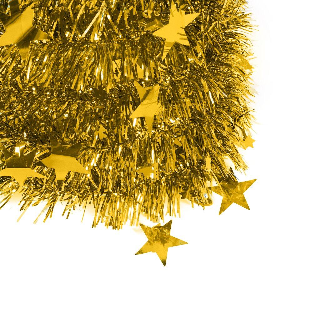 Gold - LIFE IDEAS - Collapsible 1.2M Pop-Up Tinsel Tree with Base - 6