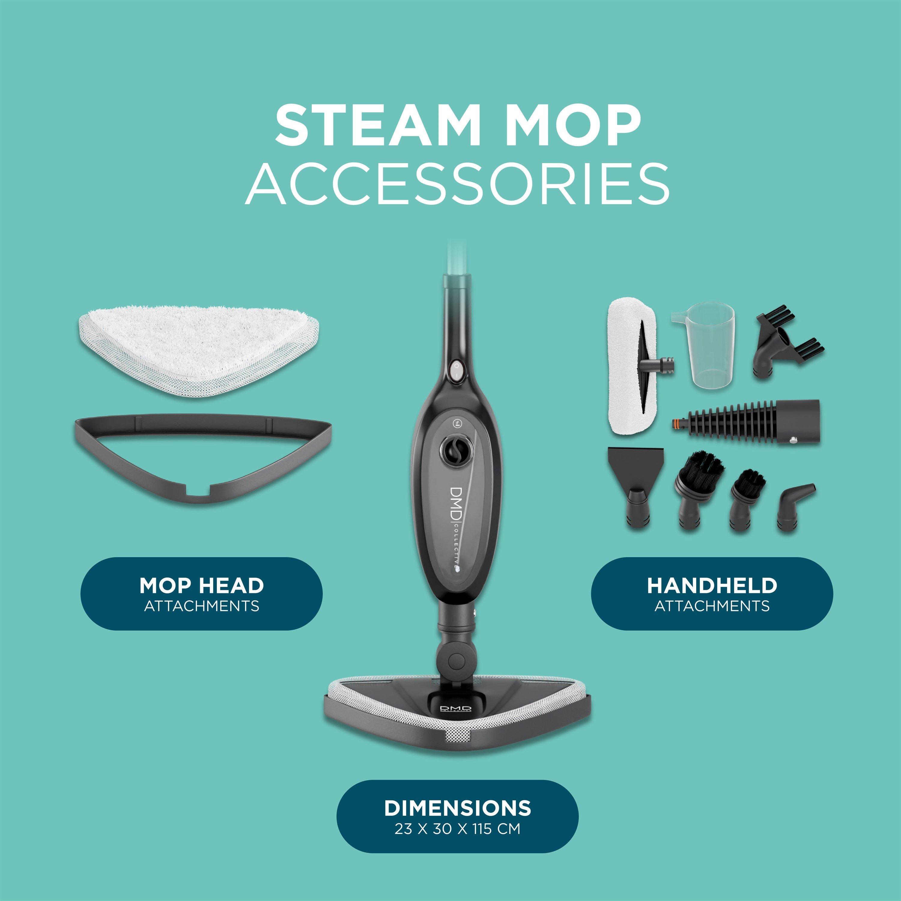 Black - DMD Collective - 10-in-1 Multifunction Upright Steam Cleaner Mop - 2
