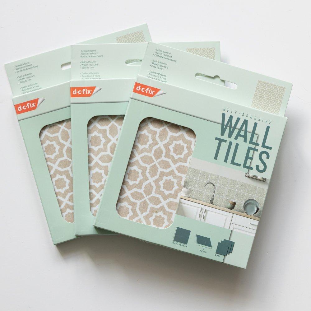 Beige - D C Fix - Self Adhesive Vinyl Wall Tiles Lina Beige - 2