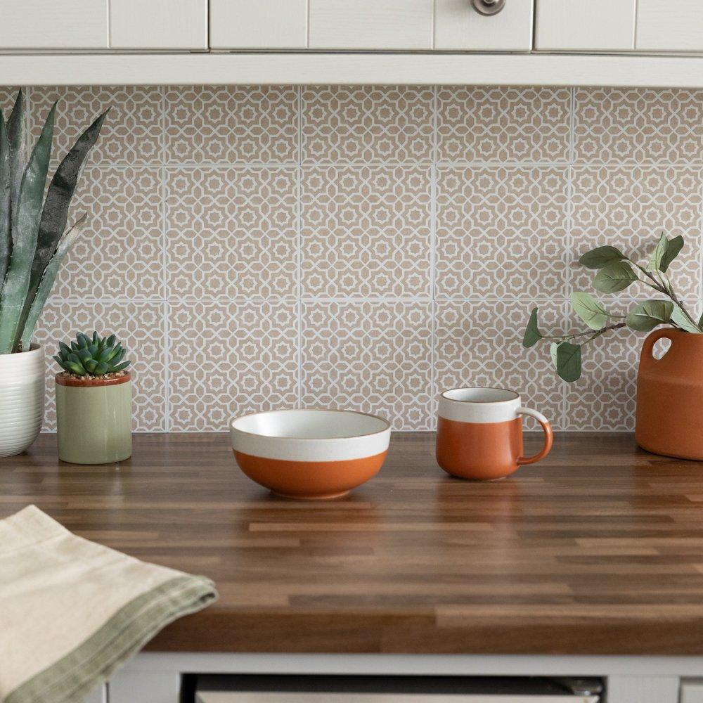 Beige - D C Fix - Self Adhesive Vinyl Wall Tiles Lina Beige - 5