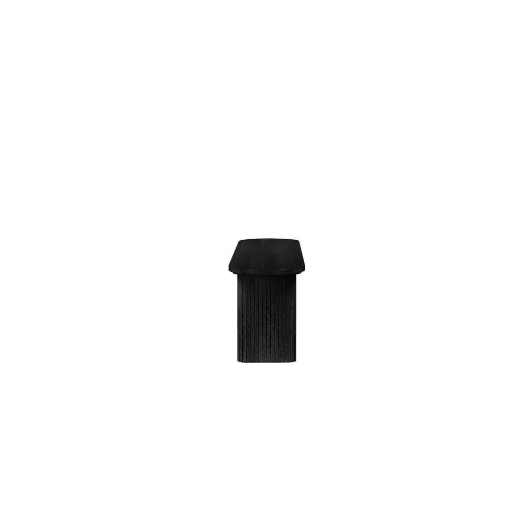 Black - Birlea - Axel Oval Fluted Dining Table With 2 Chairs And Be - 13
