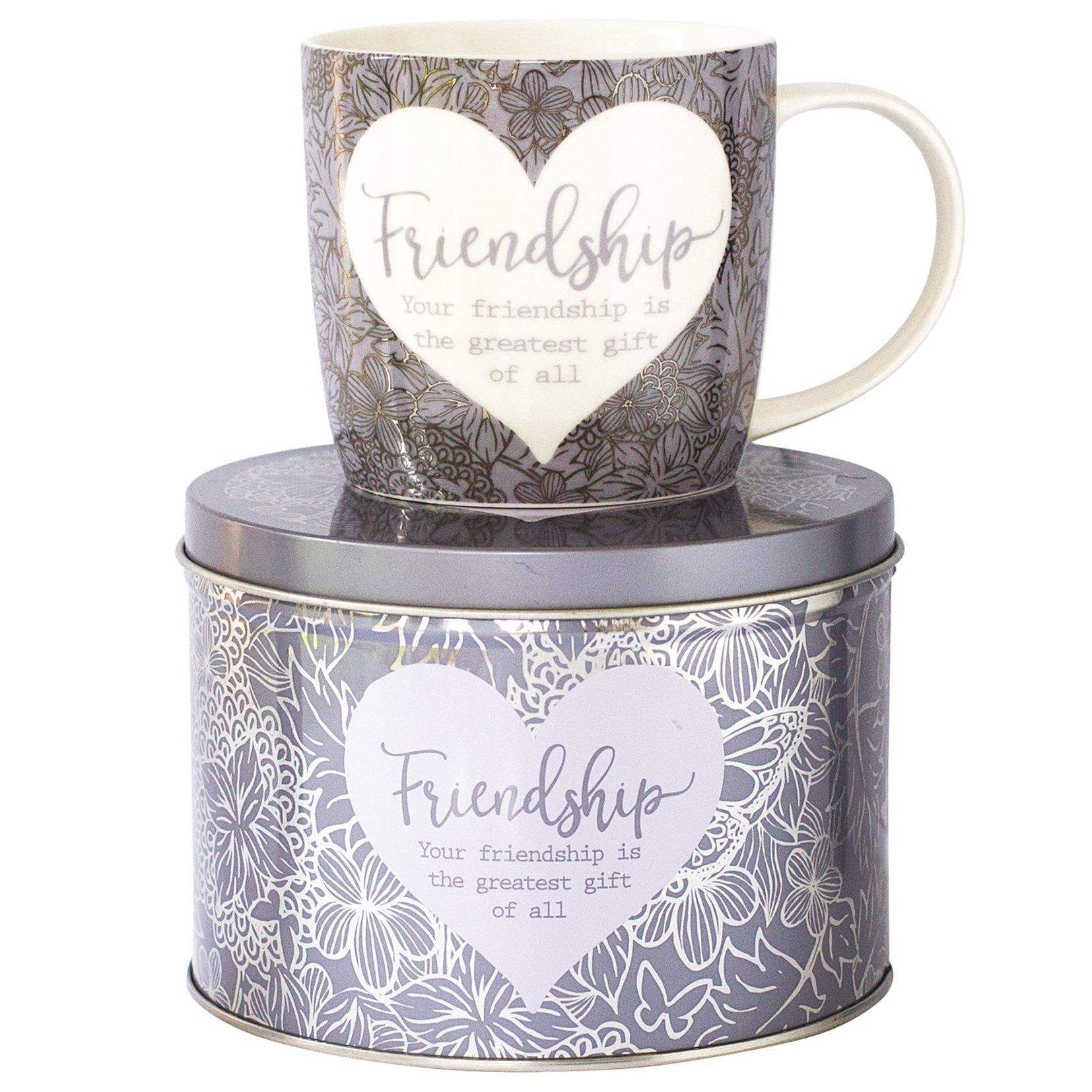 Purple - Said With Sentiment - Friendship - Mug in Tin