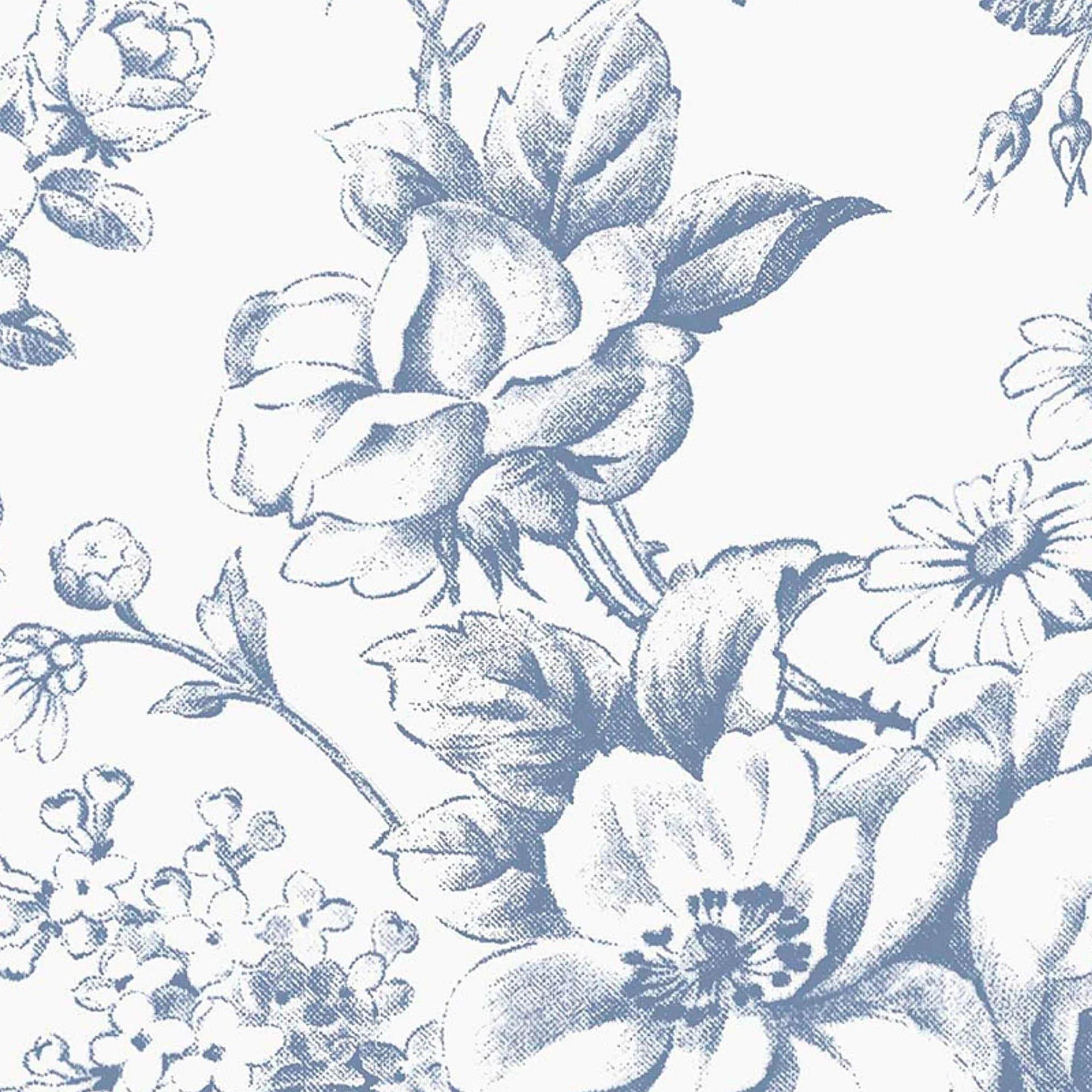 Cornflower Blue - Laura Ashley - Toile Delight Wallpaper - 4