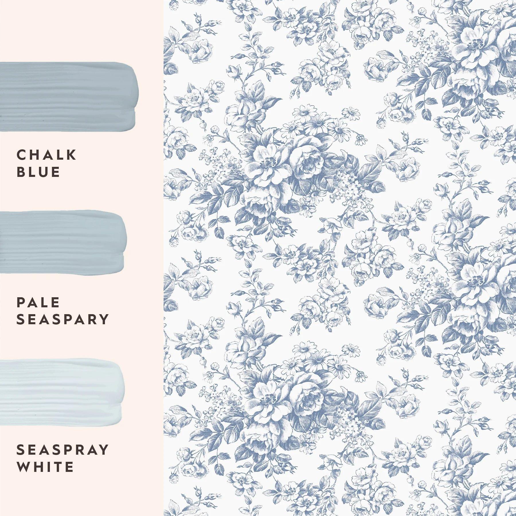 Cornflower Blue - Laura Ashley - Toile Delight Wallpaper - 6