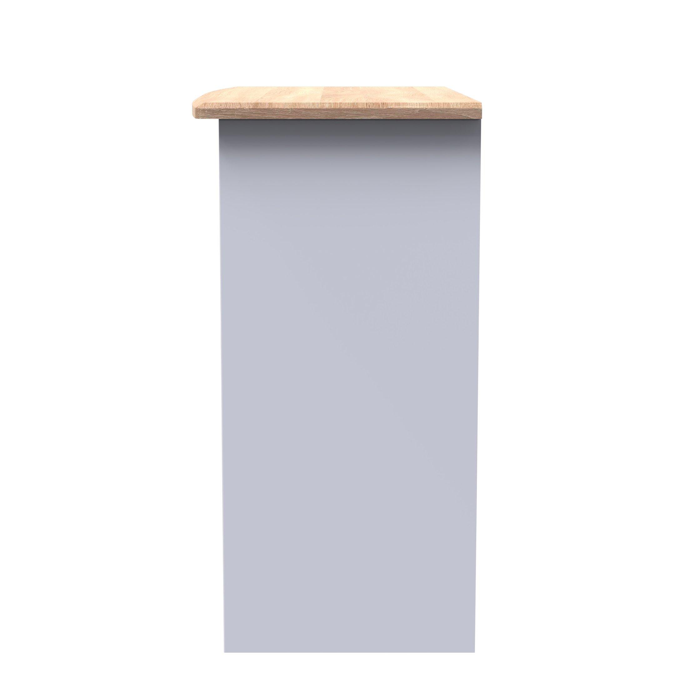 White Ash & Oak - Welcome Furniture - Sussex 3 Drawer Vanity - Ready Assembled - 2