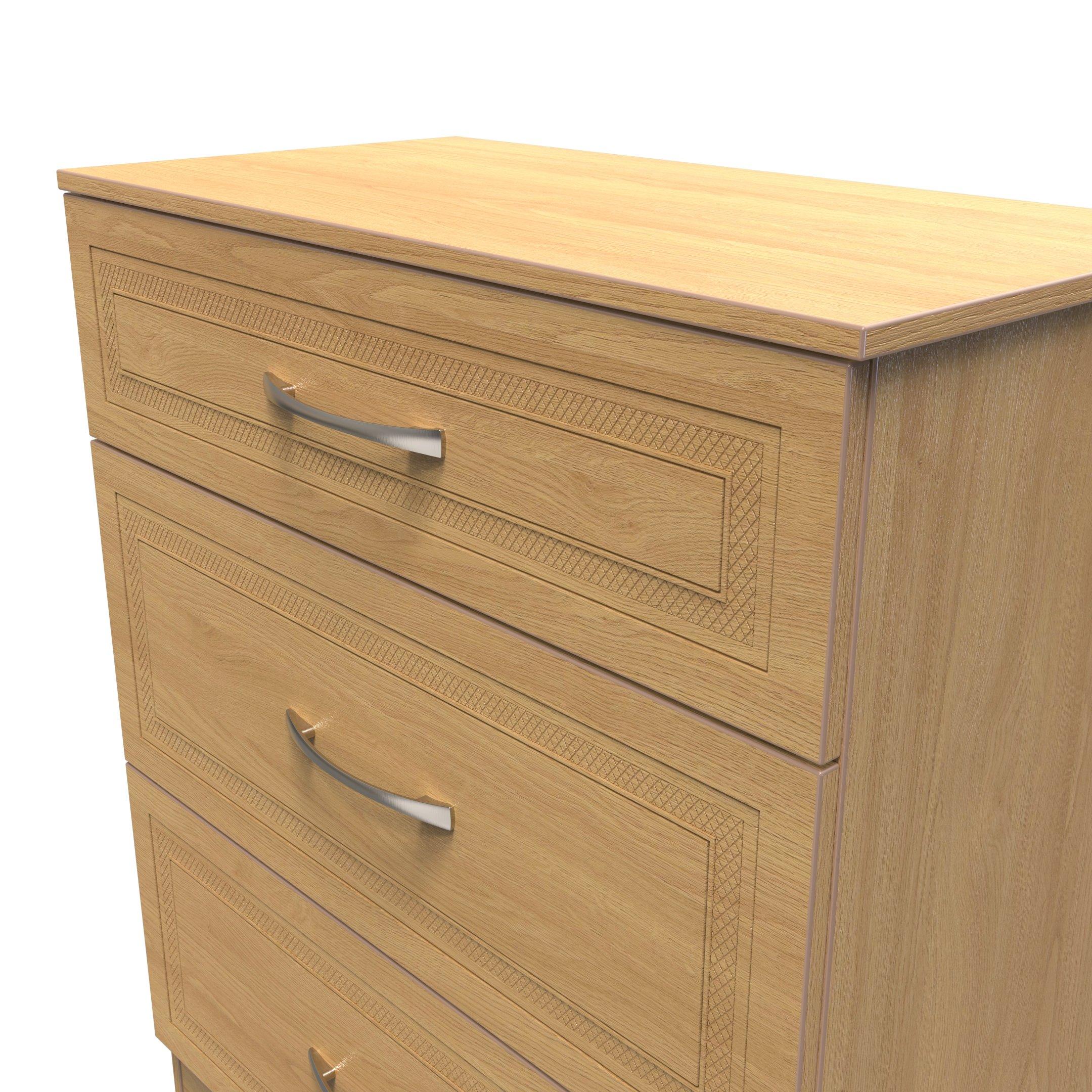 Modern Oak - Welcome Furniture - Dorset 3 Drawer Deep Chest - Ready Assembled - 4