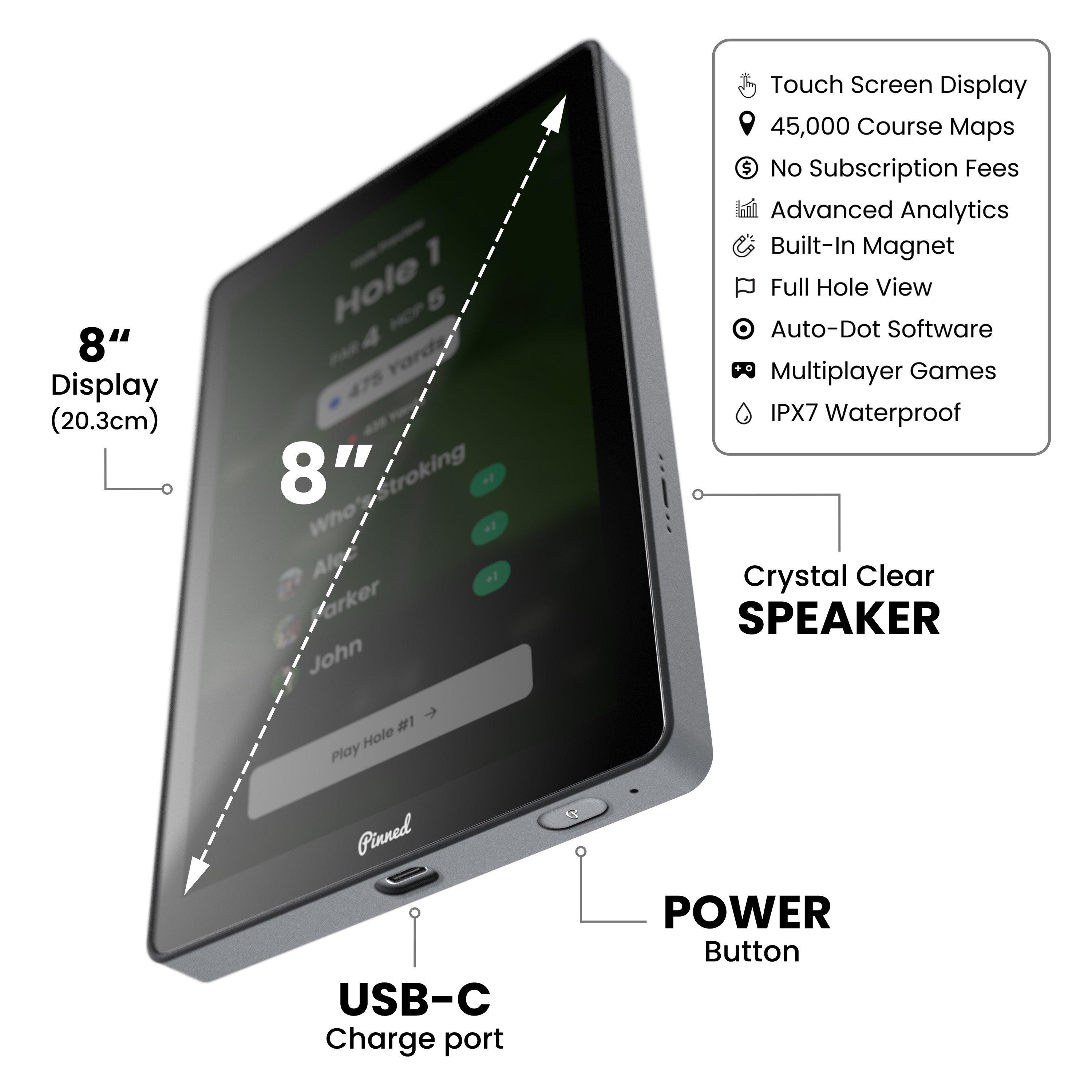 Black - Pinned - Pinned The Caddie Golf GPS - 3