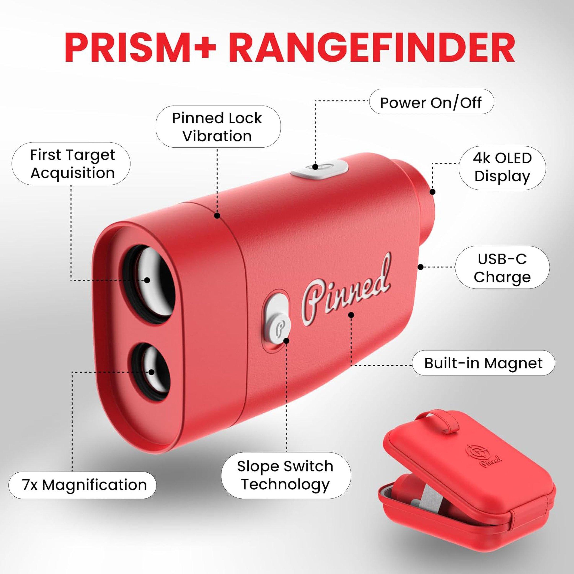 Red - Pinned - Pinned Prism+ Golf Rangefinder - 4