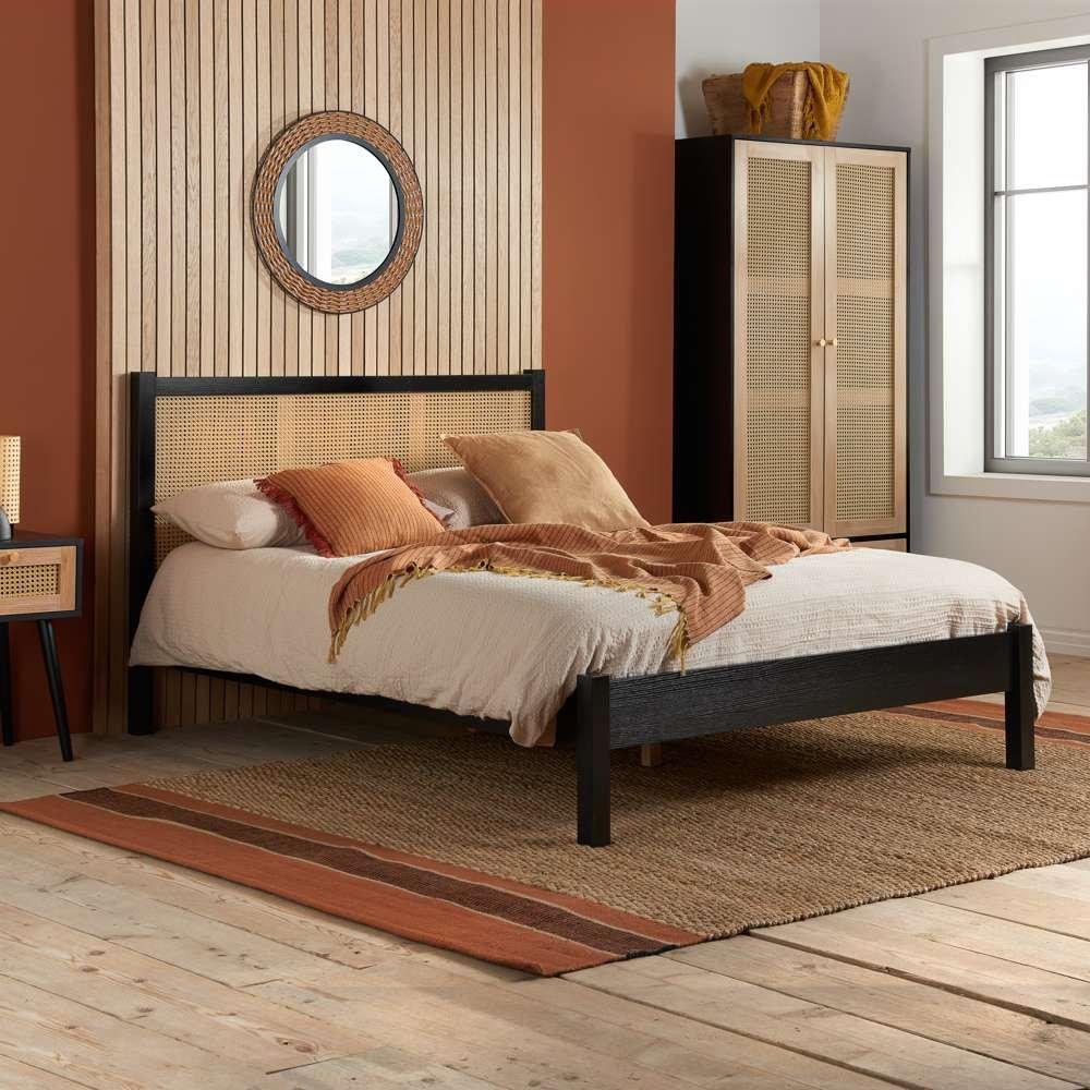 Black - Birlea - Croxley Rattan Bed - 1