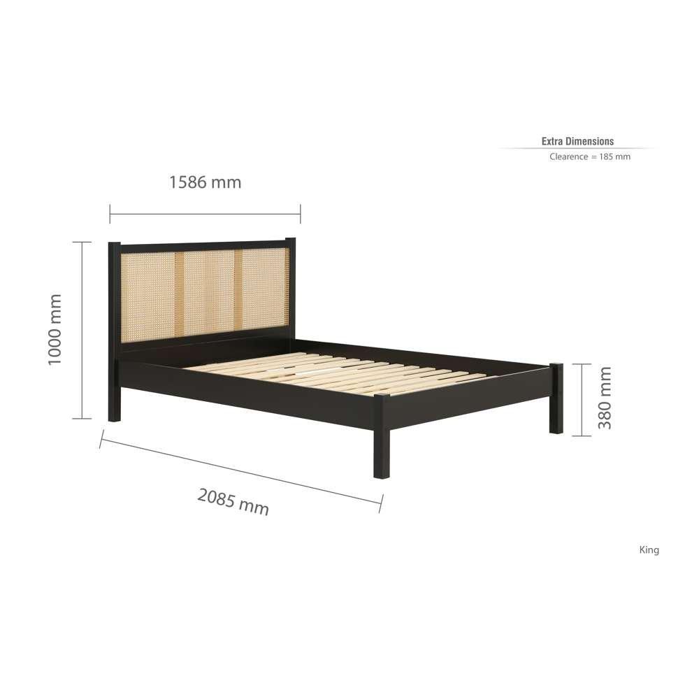 Black - Birlea - Croxley Rattan Bed - 12