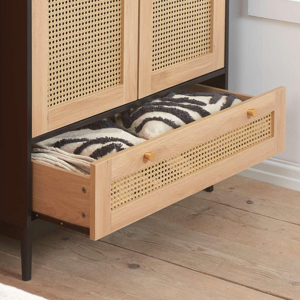 Black - Birlea - Croxley 2 Door 1 Drawer Wardrobe - 3