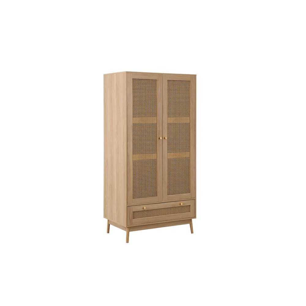 Nude - Birlea - Croxley 2 Door 1 Drawer Wardrobe - 5