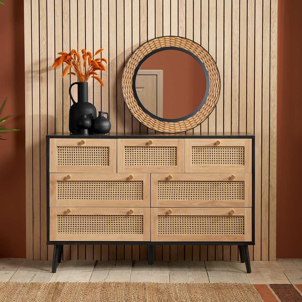 Croxley 7 Drawer Rattan Chest