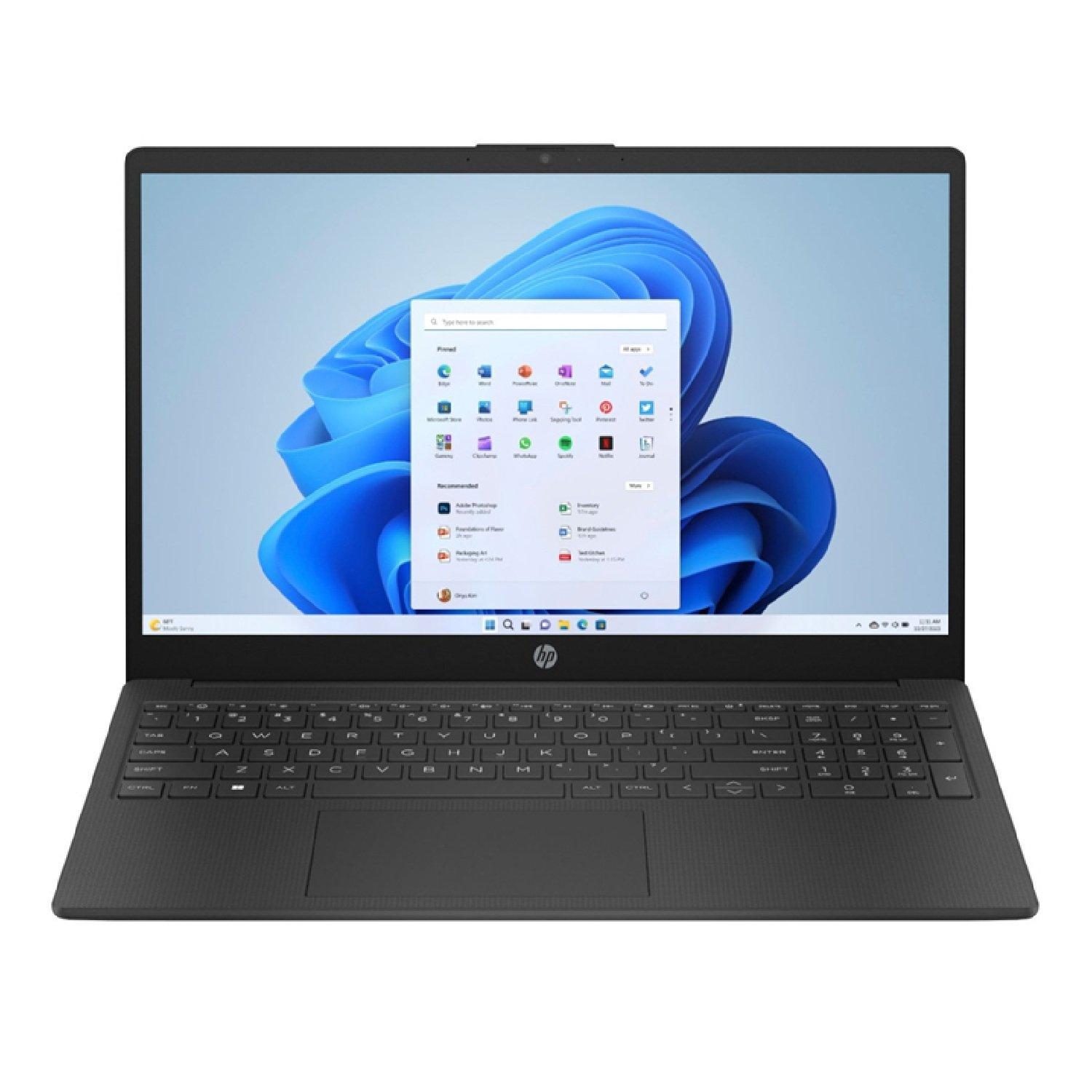 Black - HP - HP 15 Laptop - Core i3 4GB 128GB Win 11 Black - 1