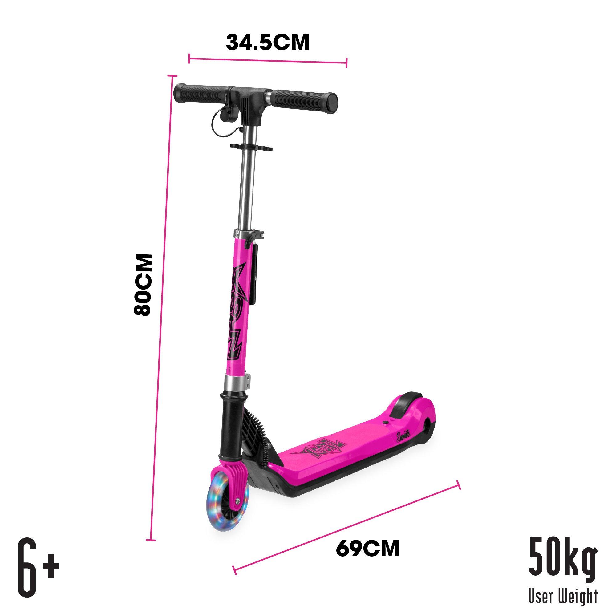 Black And Pink - Xootz - Elements Electric Scooter Lithium - Pink - 7