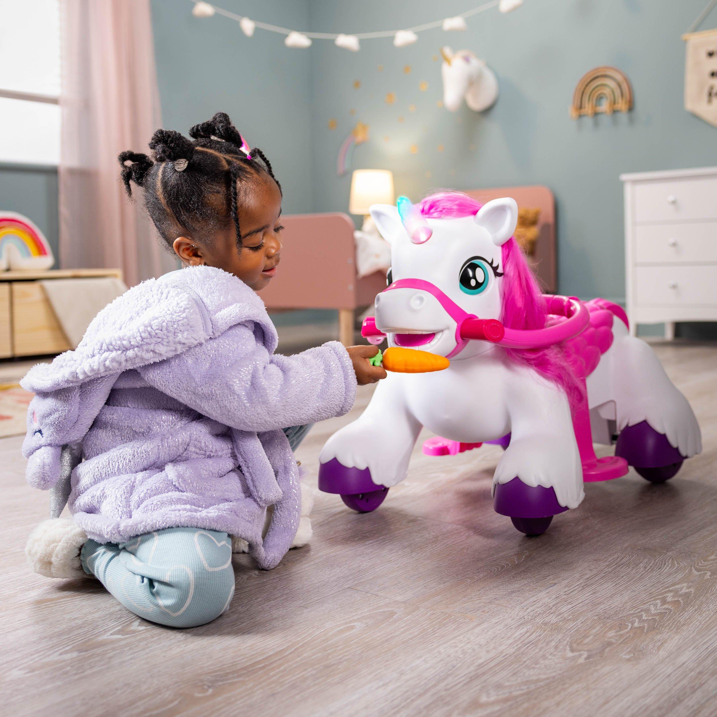 White And Pink - Xootz - Magical Unicorn Ride-On - White - 2