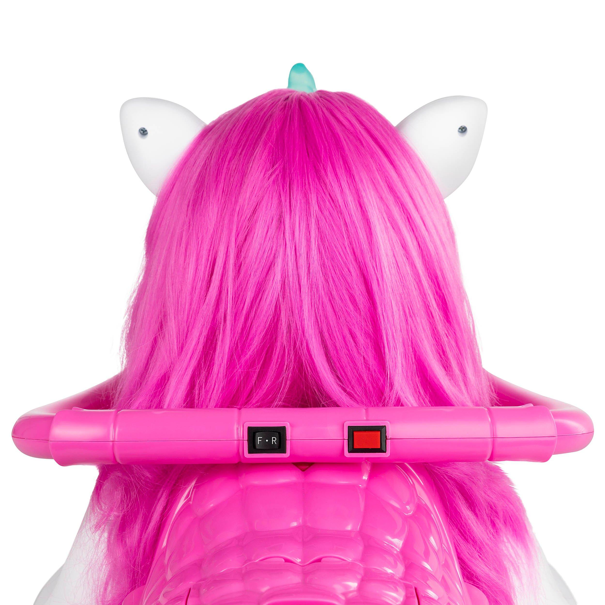 White And Pink - Xootz - Magical Unicorn Ride-On - White - 4