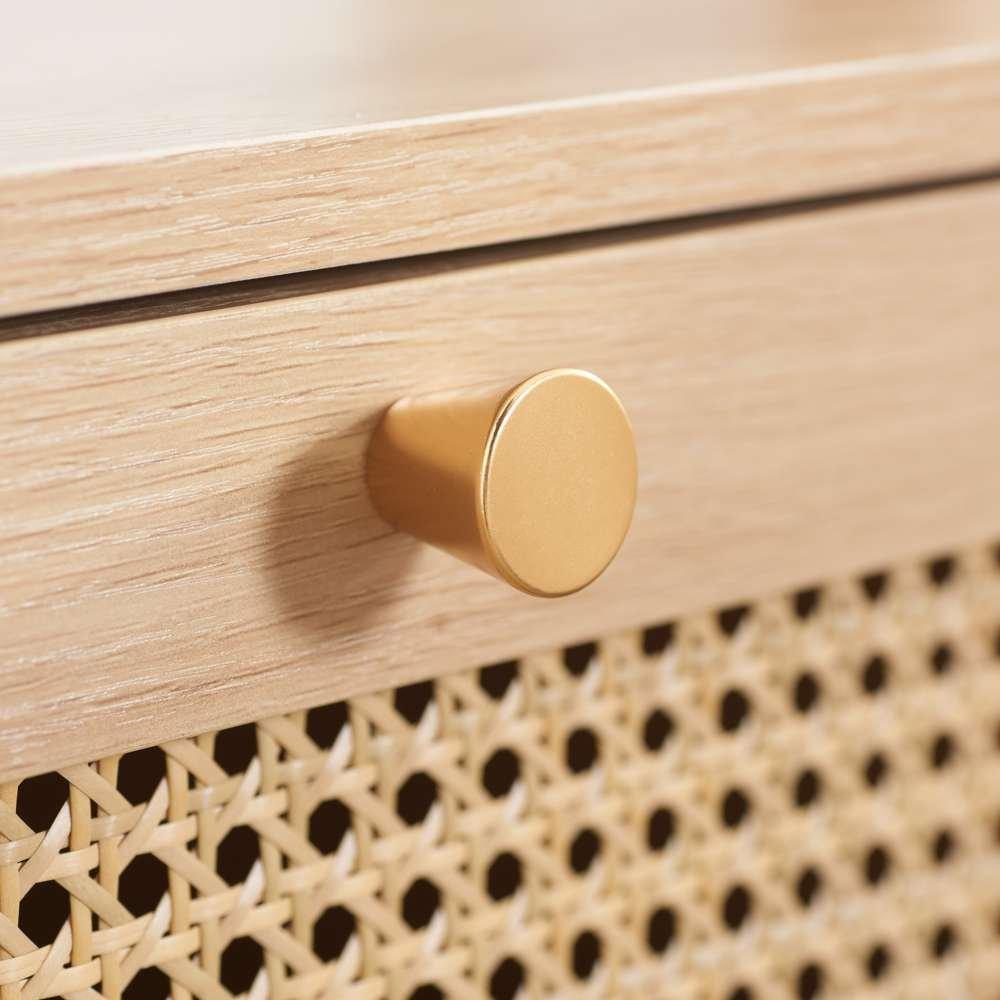 Nude - Birlea - Croxley 2 Drawer Rattan Bedside - 3