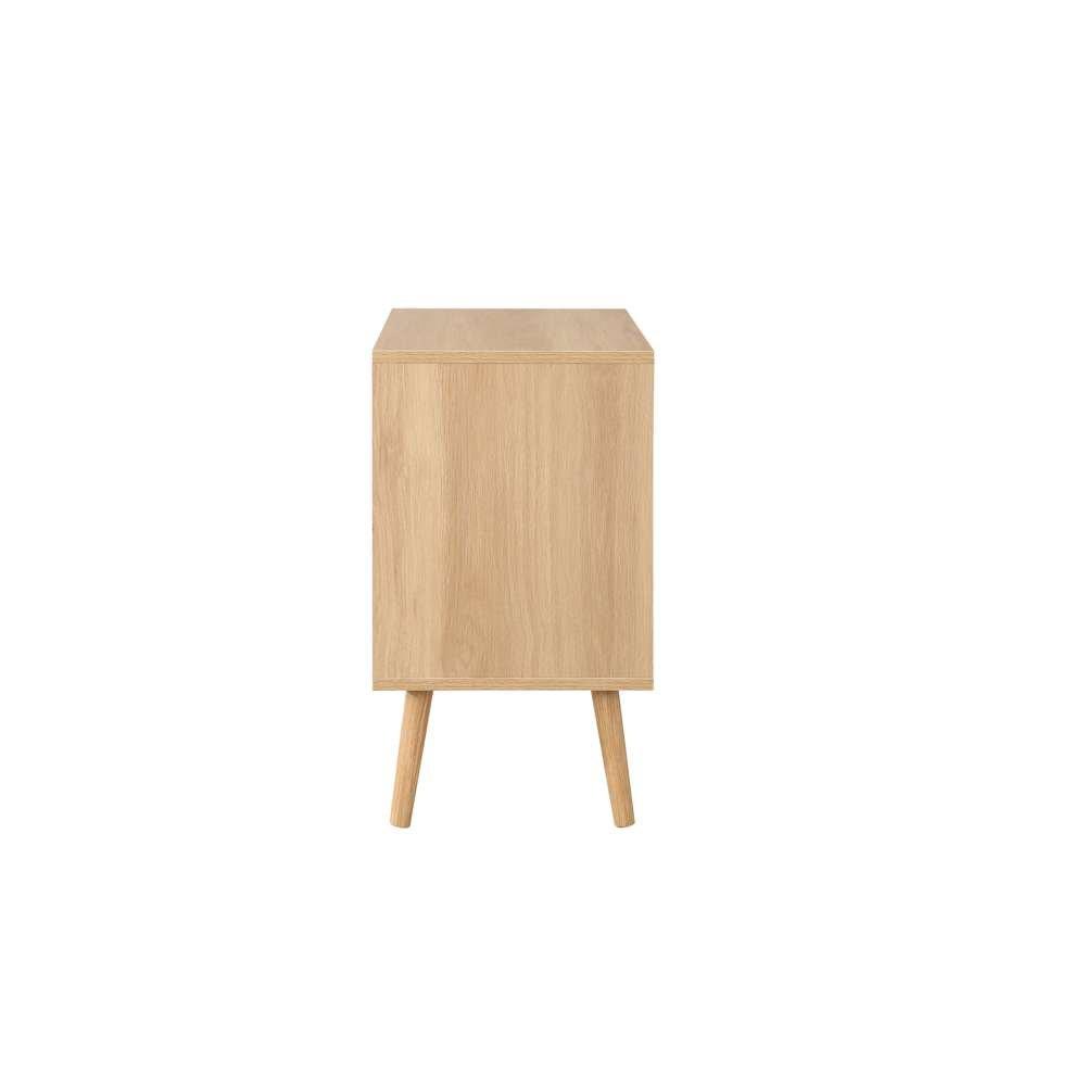 Nude - Birlea - Croxley 2 Drawer Rattan Bedside - 5