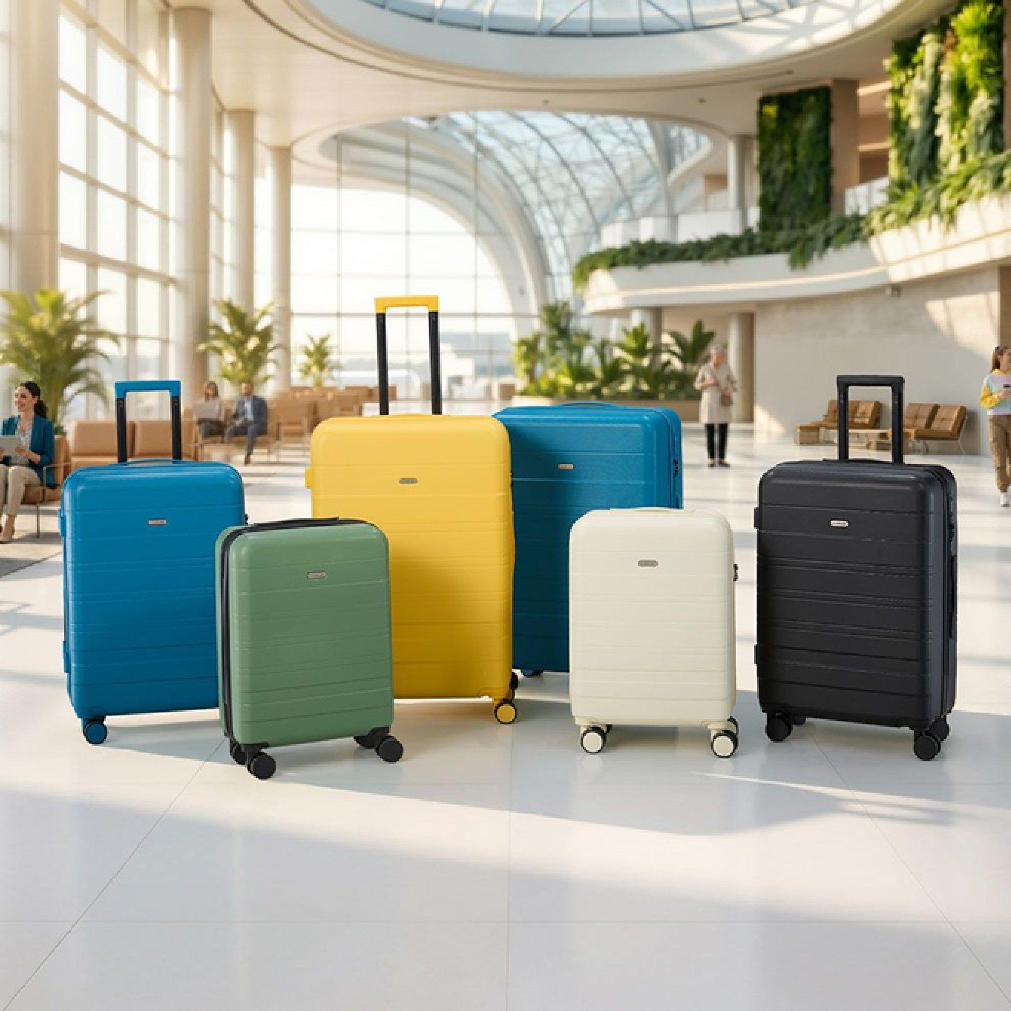 Yellow - VonHaus - ABS Green Luggage Set – 3 Piece - 8