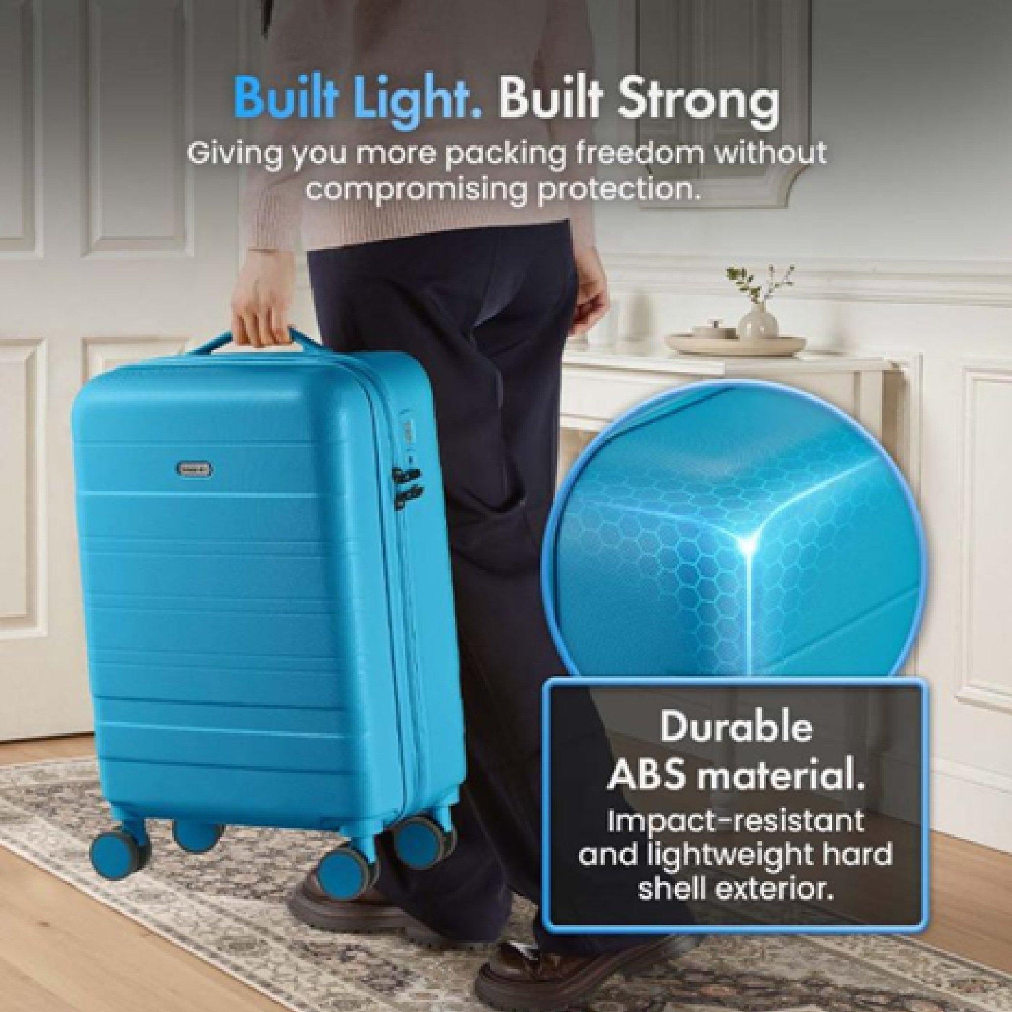 Teal - VonHaus - ABS Green Luggage Set – 3 Piece - 2