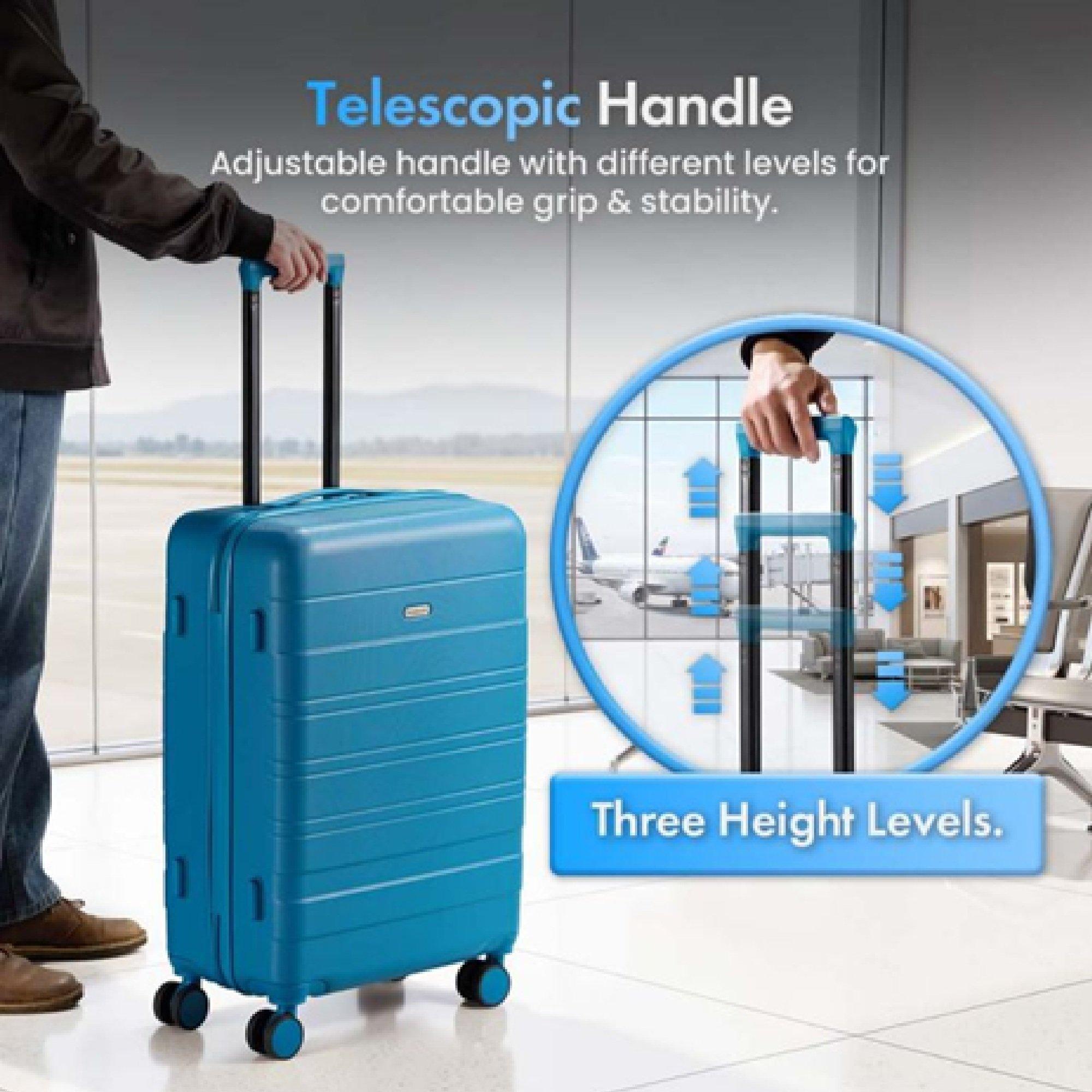 Teal - VonHaus - ABS Green Luggage Set – 3 Piece - 5