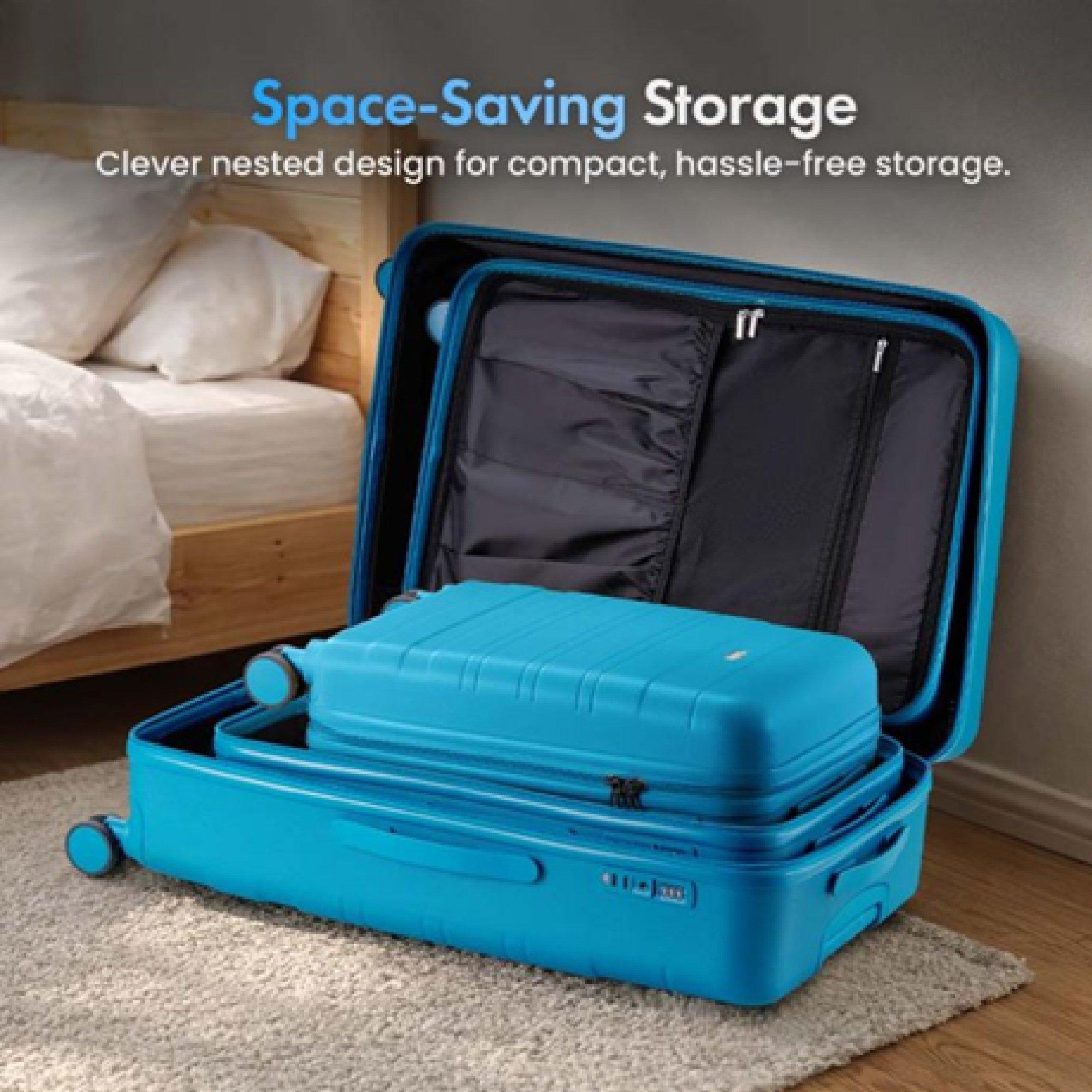 Teal - VonHaus - ABS Green Luggage Set – 3 Piece - 6
