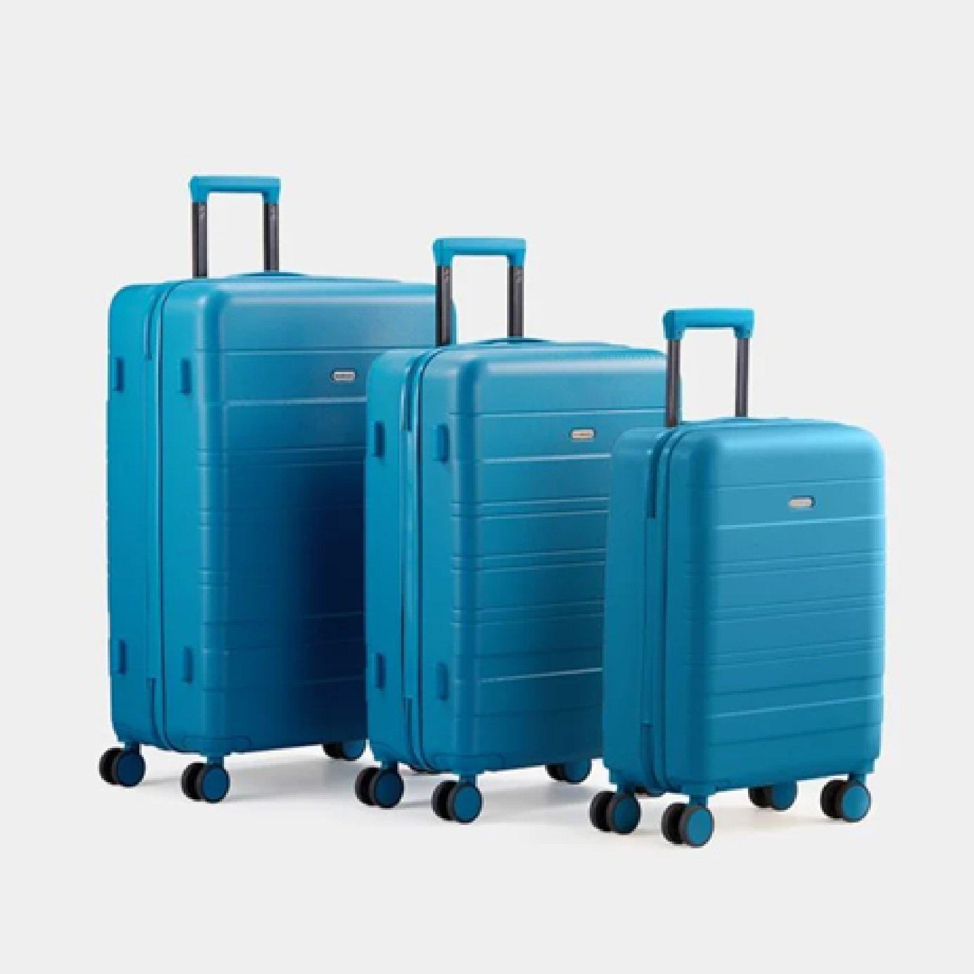 Teal - VonHaus - ABS Green Luggage Set – 3 Piece - 9