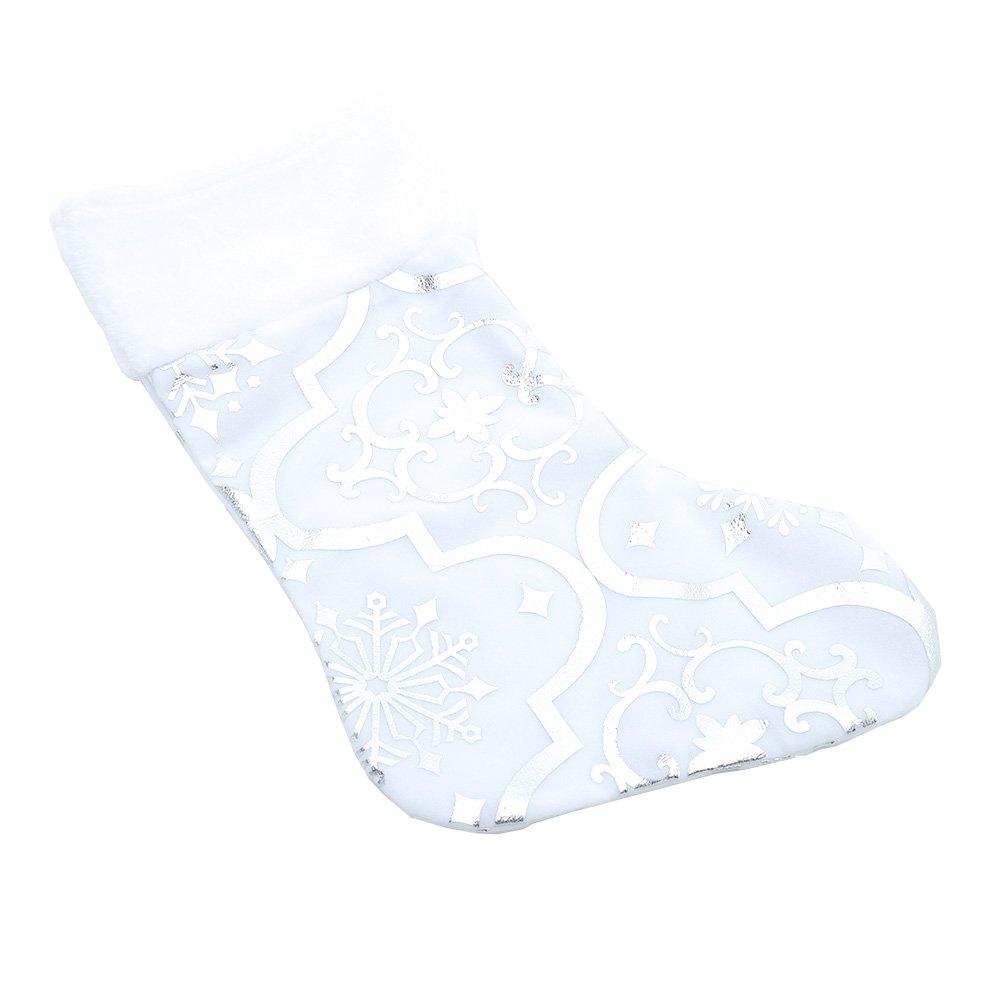 White - LIFE IDEAS - Round Tree Skirt with Stocking Pocket - 4