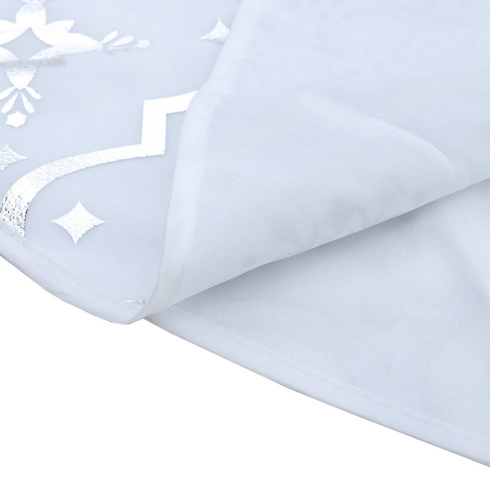 White - LIFE IDEAS - Round Tree Skirt with Stocking Pocket - 6